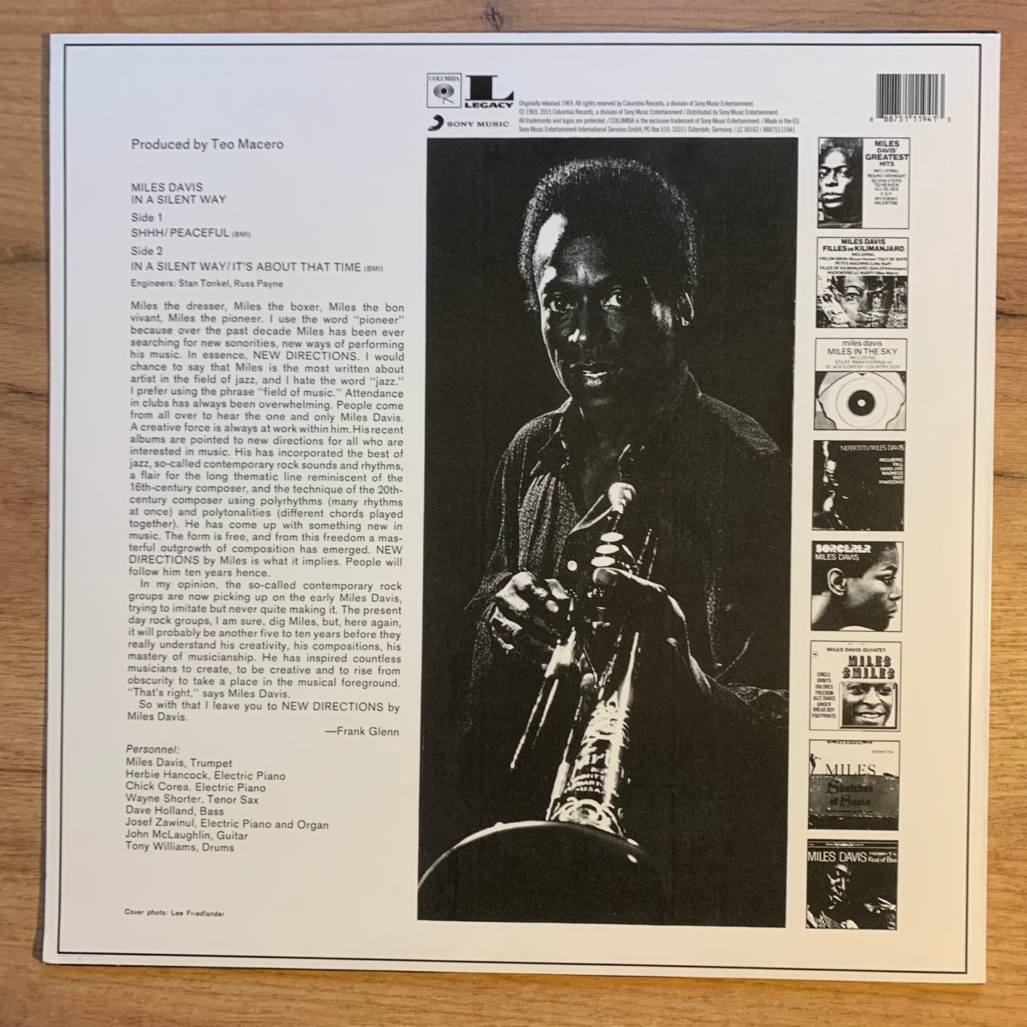 MILES DAVIS - IN A SILENT WAY...RE EU 2015...VG+/EX