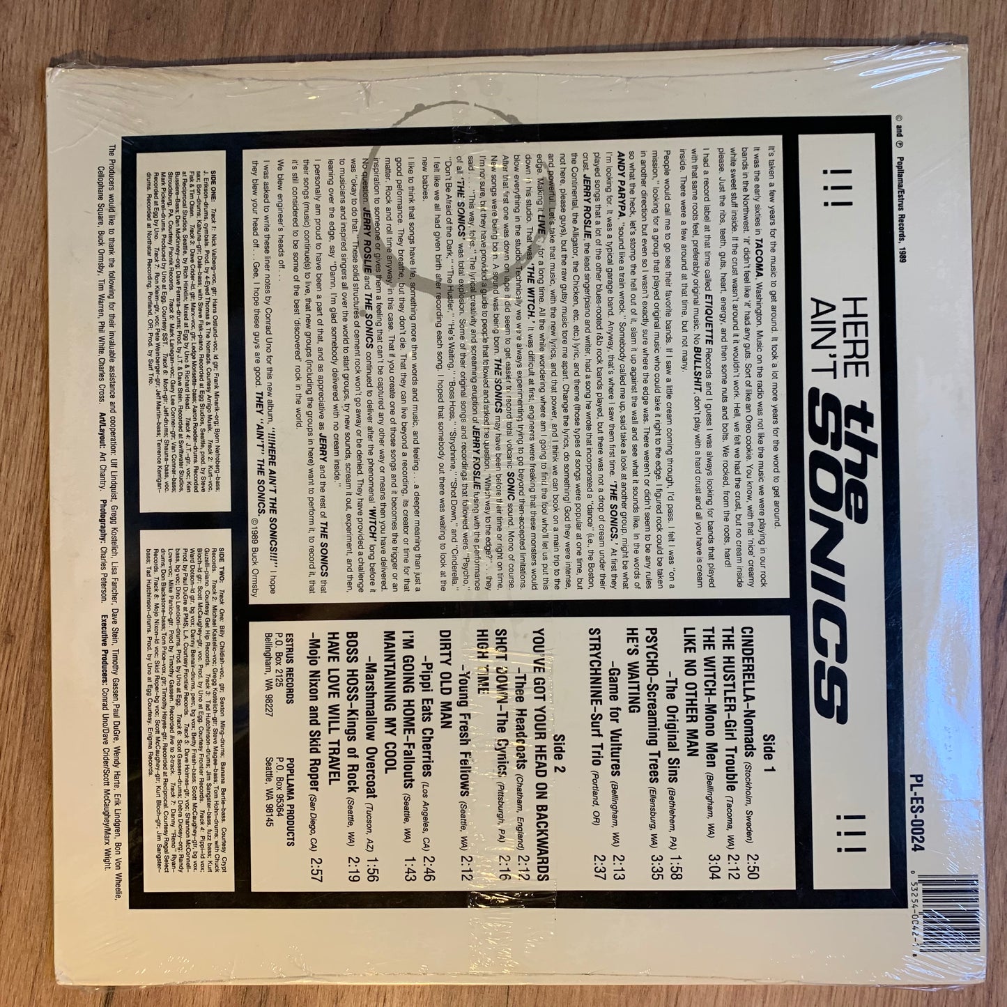 HERE AIN'T THE SONICS !!!!...OG US 1989...EX/EX
