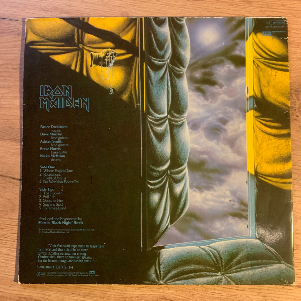 Piece of Mind pochette recto avec arrachements visibles