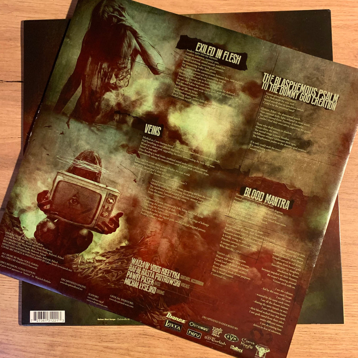 Pochette verso Decapitated Blood Mantra
