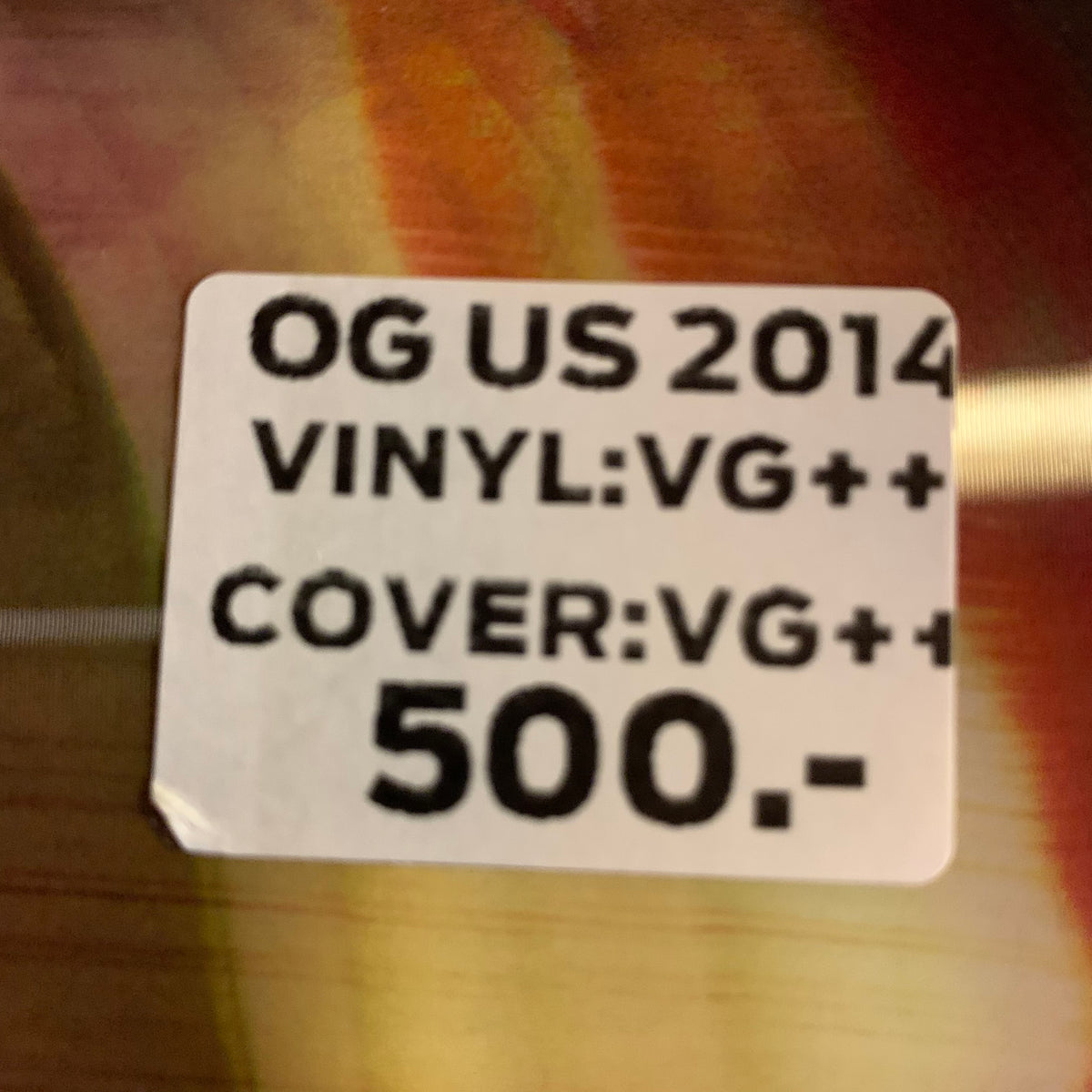 Étiquette OG US 2014 VG++/VG++ 500 CHF