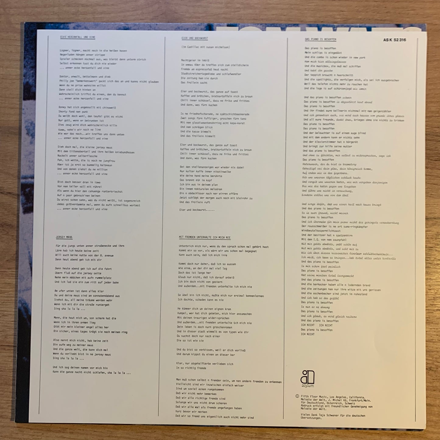 TOM WAITS - BOUNCED CHECKS...RE GER 1981...EX/VG