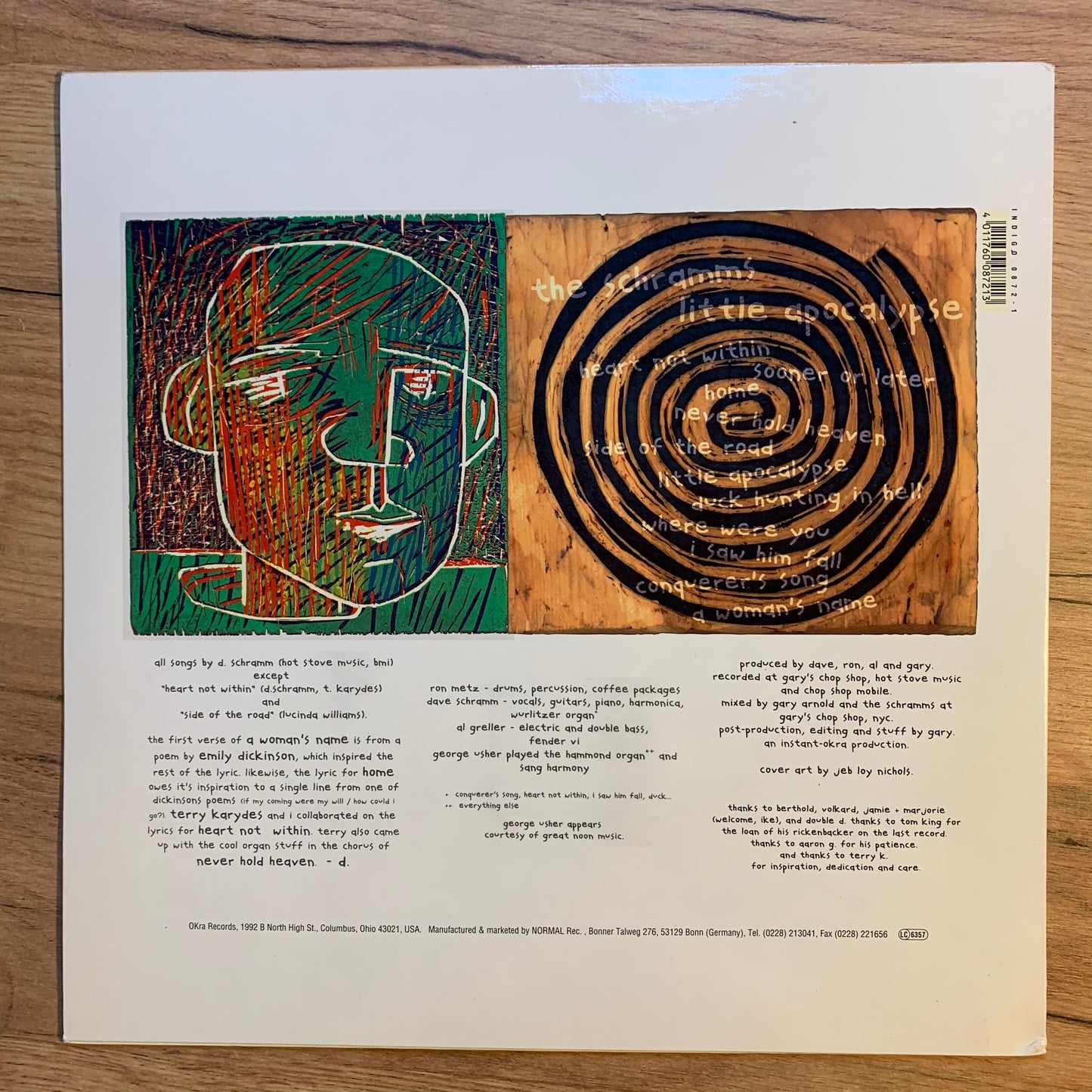 THE SCHRAMMS - LITTLE APOCALYPSE...OG GER 1994...EX/EX