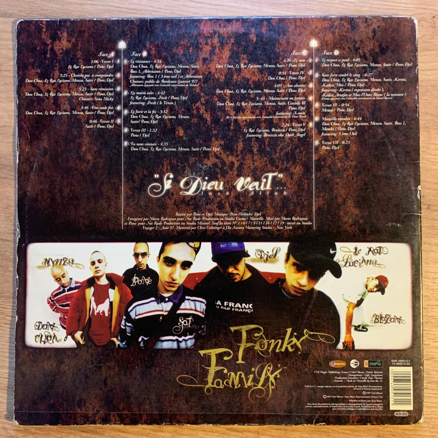 FONKY FAMILY - SI DIEU VEUT (INCH'ALLAH)...OG FR 1997...VG/VG+