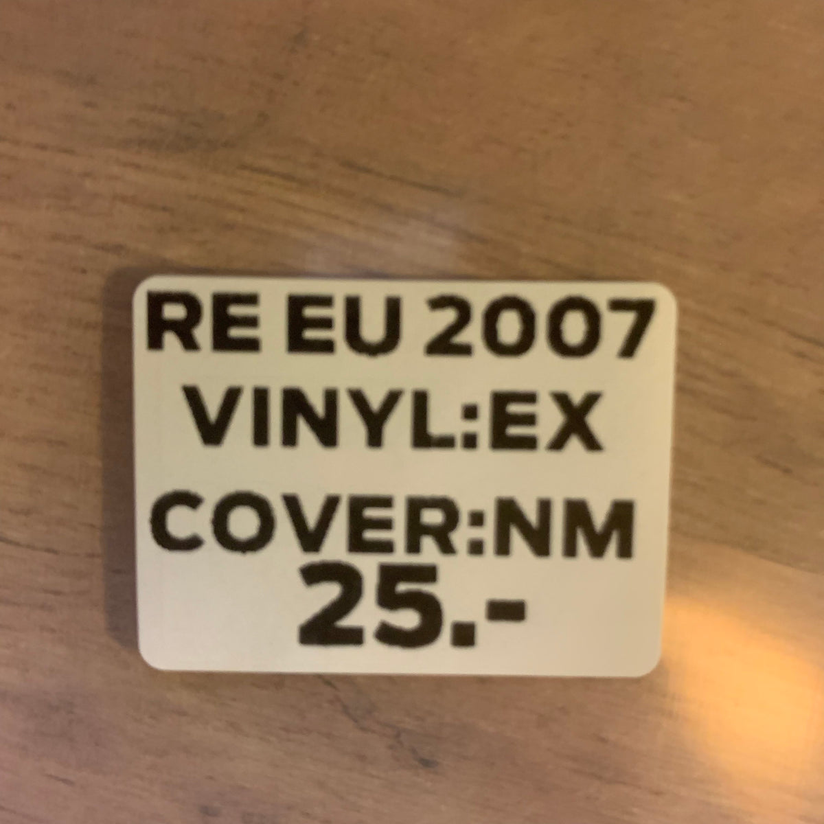 Étiquette RE EU 2007 EX/NM 25 CHF