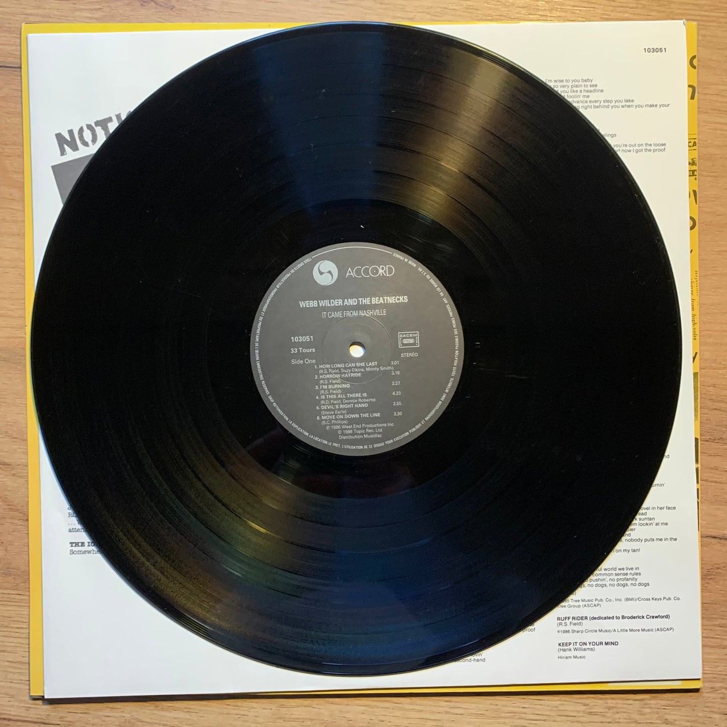 WEBB WILDER - IT CAME FROM NASHVILLE...OG FR 1988...VG+/VG++