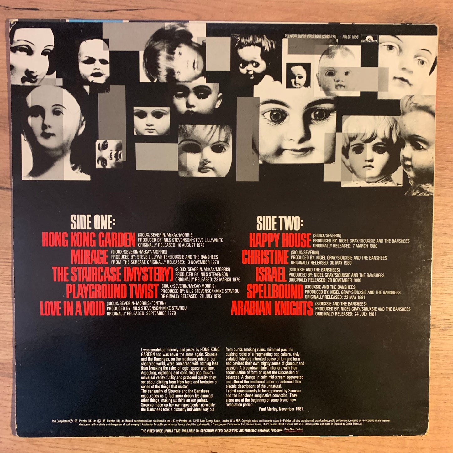 SIOUXSIE AND THE BANSHEES - ONCE UPON A TIME...OG UK 1981...VG+/EX
