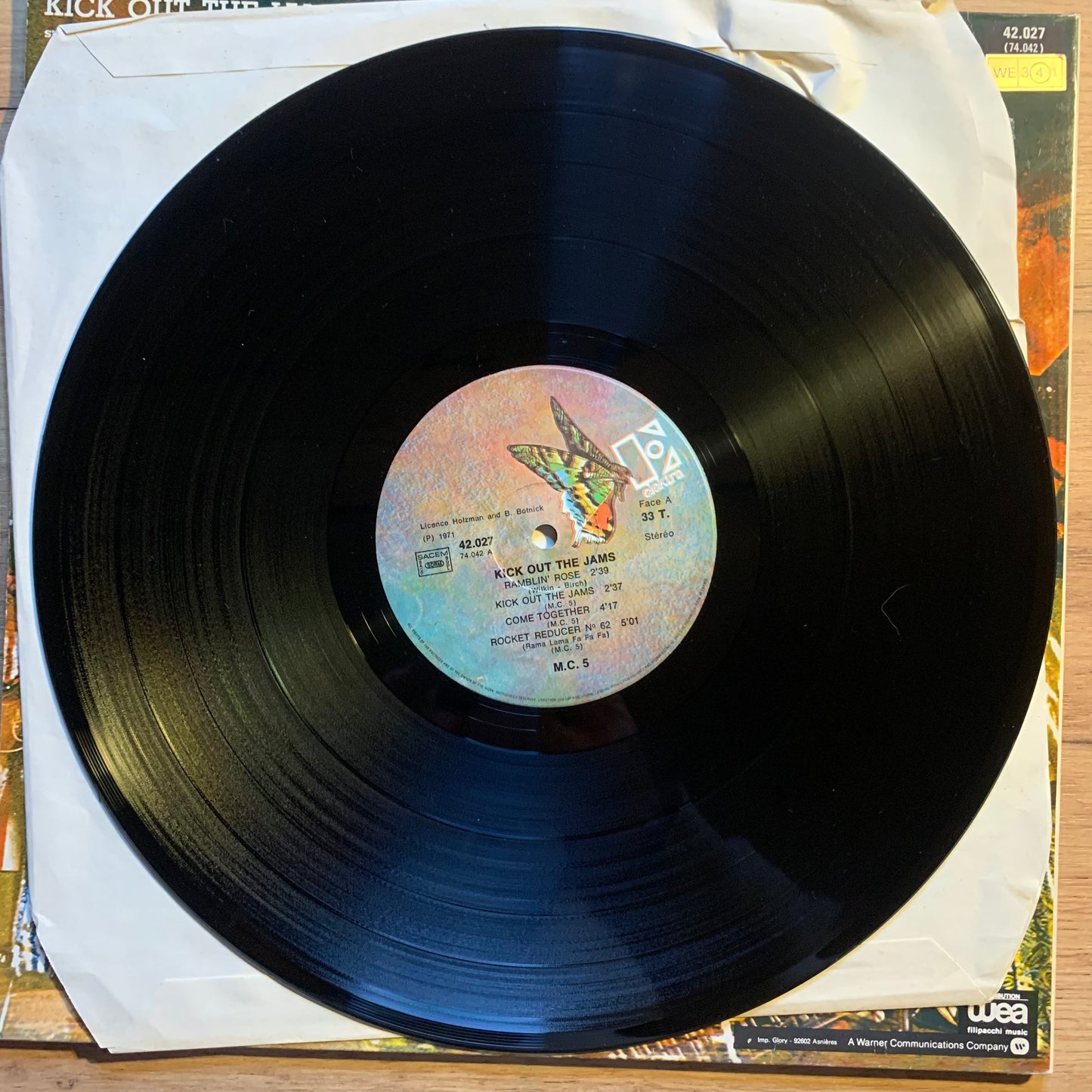 MC5 - KICK OUT THE JAMS...RE FR 1971...VG+/EX