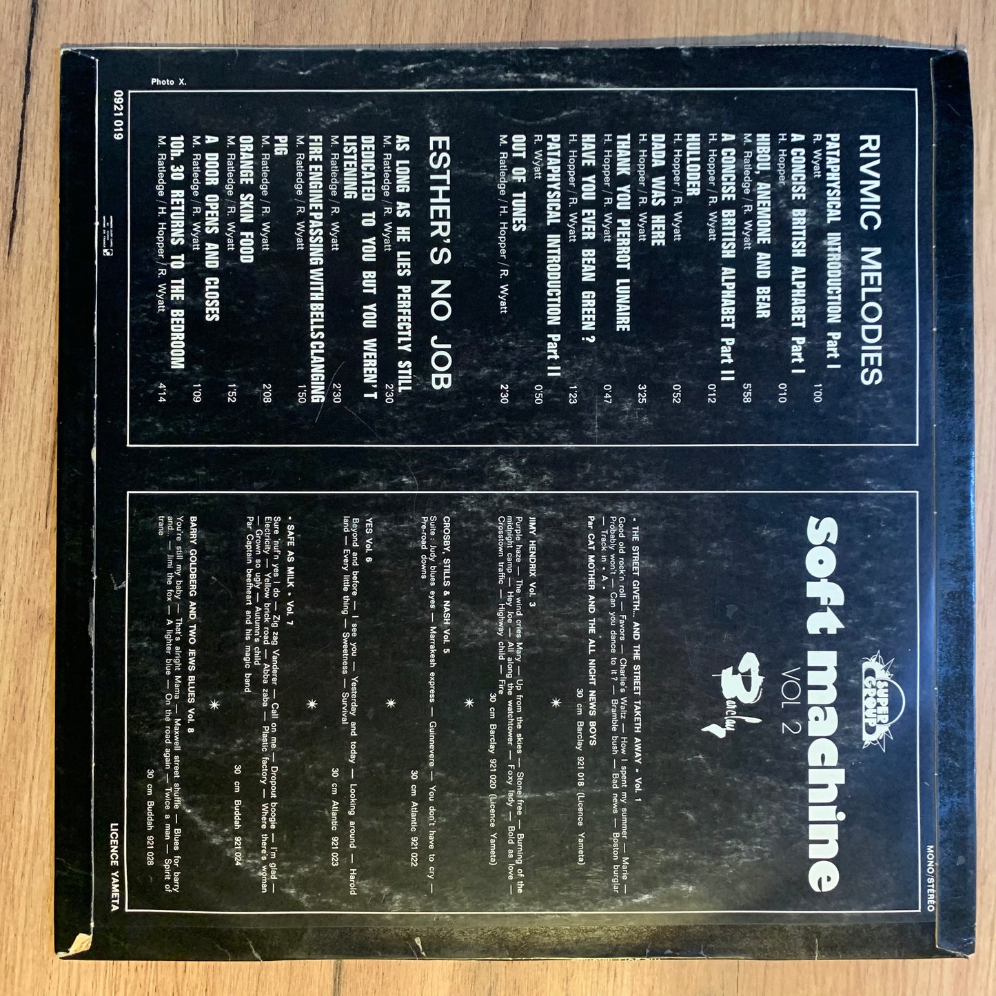 SOFT MACHINE - VOLUME 2...OG FR 1969...VG/VG