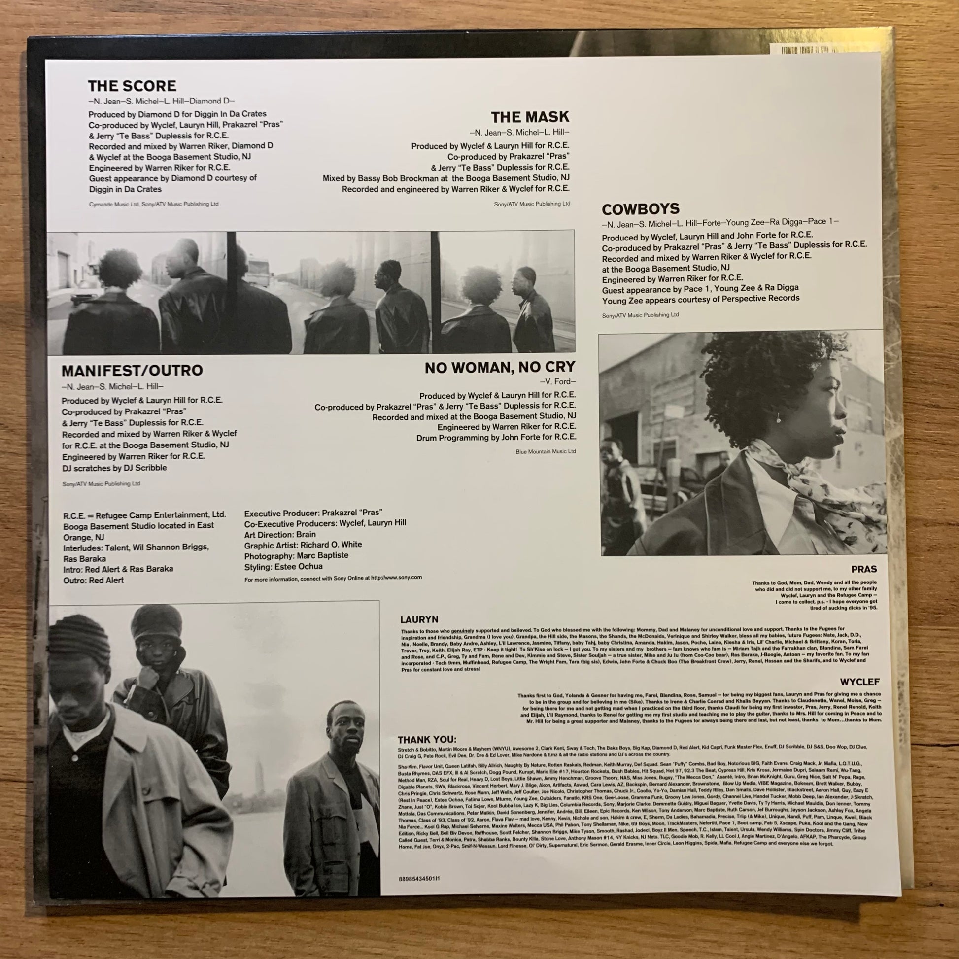 Fugees - The Score - Insert / sous-pochette