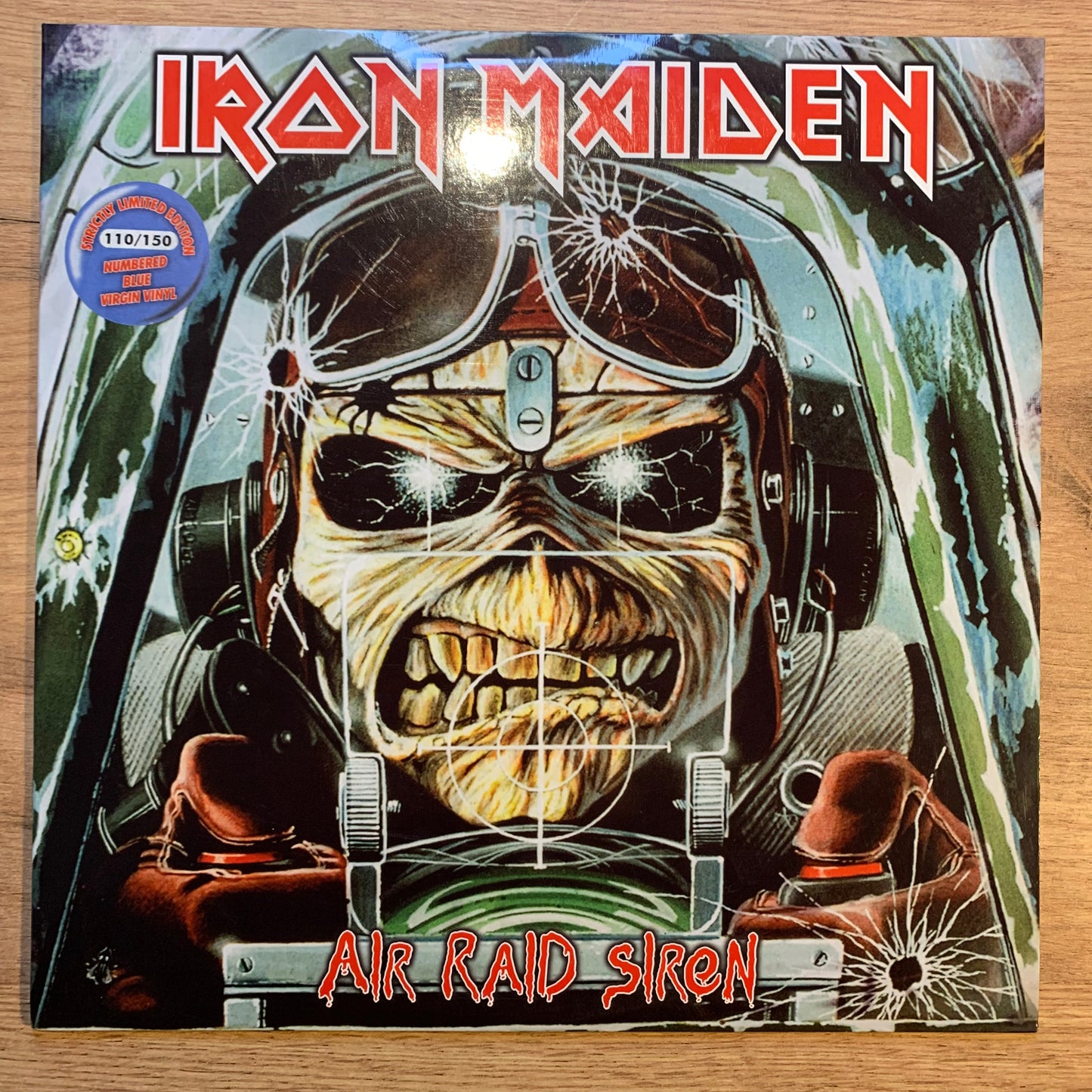 IRON MAIDEN - AIR RAID SIREN...BOOT 2014...VG++/EX