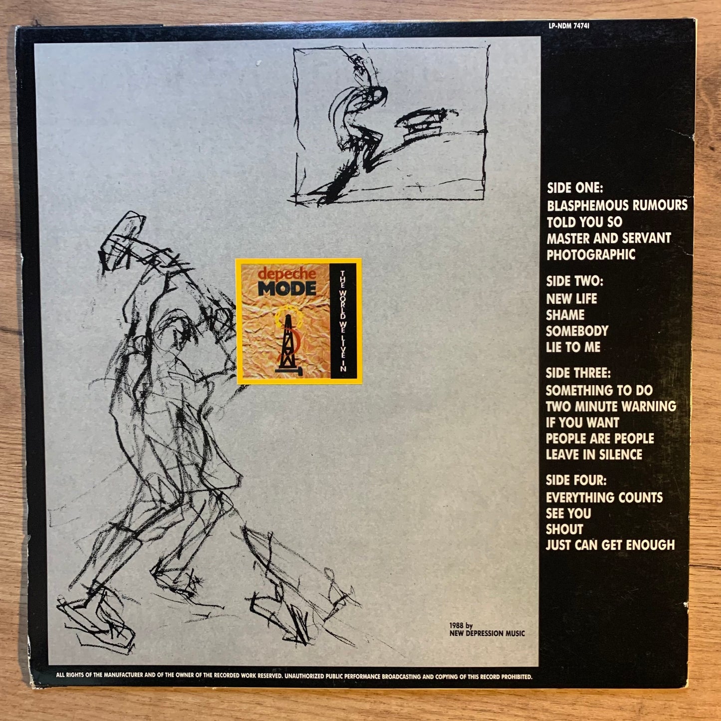 DEPECHE MODE - THE WORLD WE LIVE IN...BOOT EEC 1988...VG/VG+