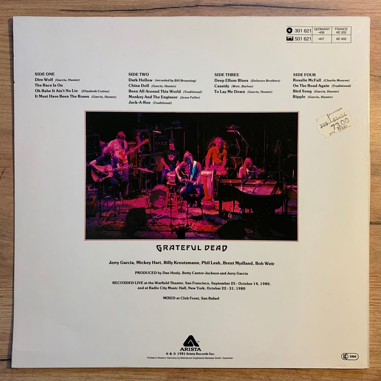 GRATEFUL DEAD - RECKONING...OG FR 1981...EX/EX