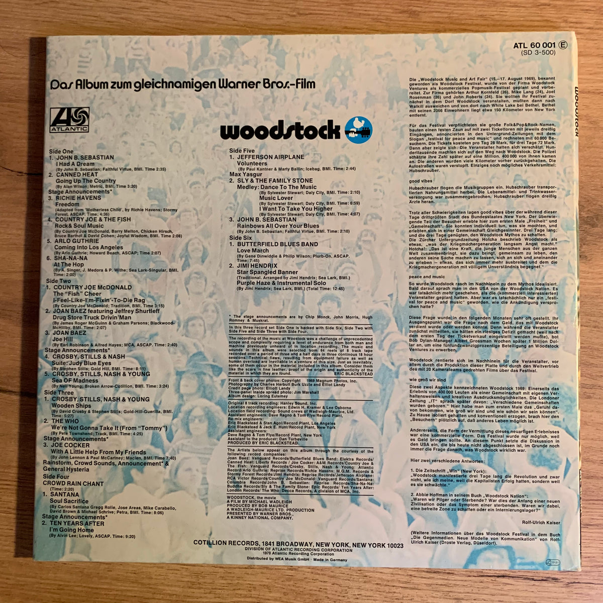 Woodstock - pochette verso