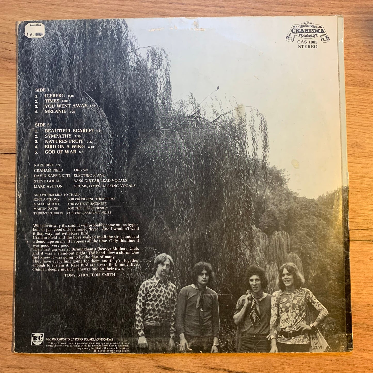 RARE BIRD - RARE BIRD...OG UK 1969...VG-/VG