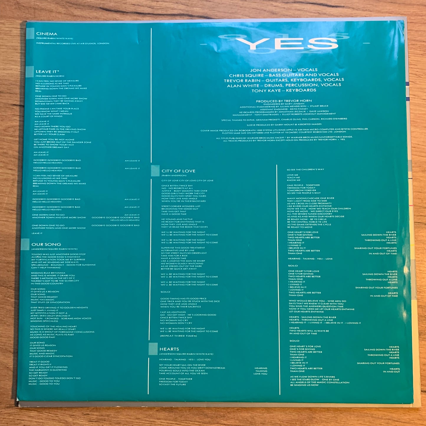 YES - 90125...OG GER 1983...VG+/VG+
