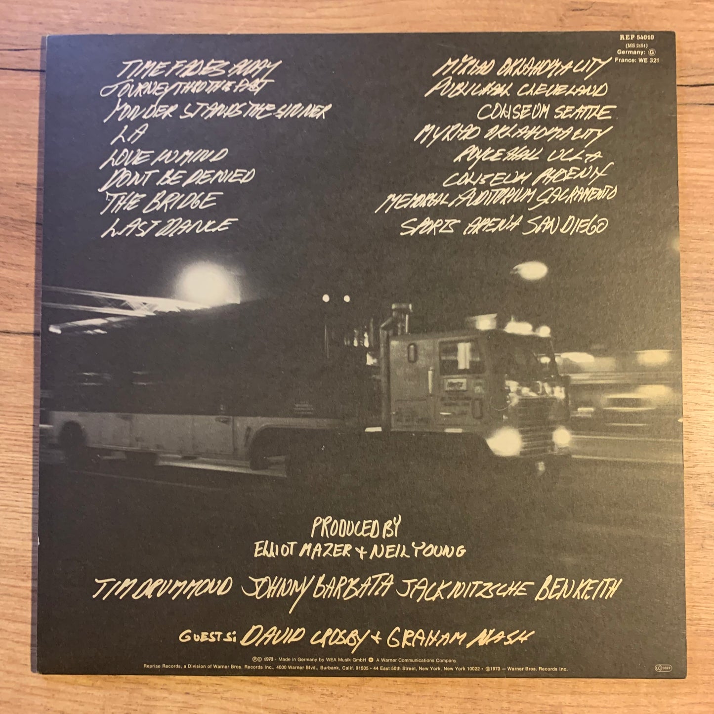 Neil Young - Time Fades Away - Pochette verso