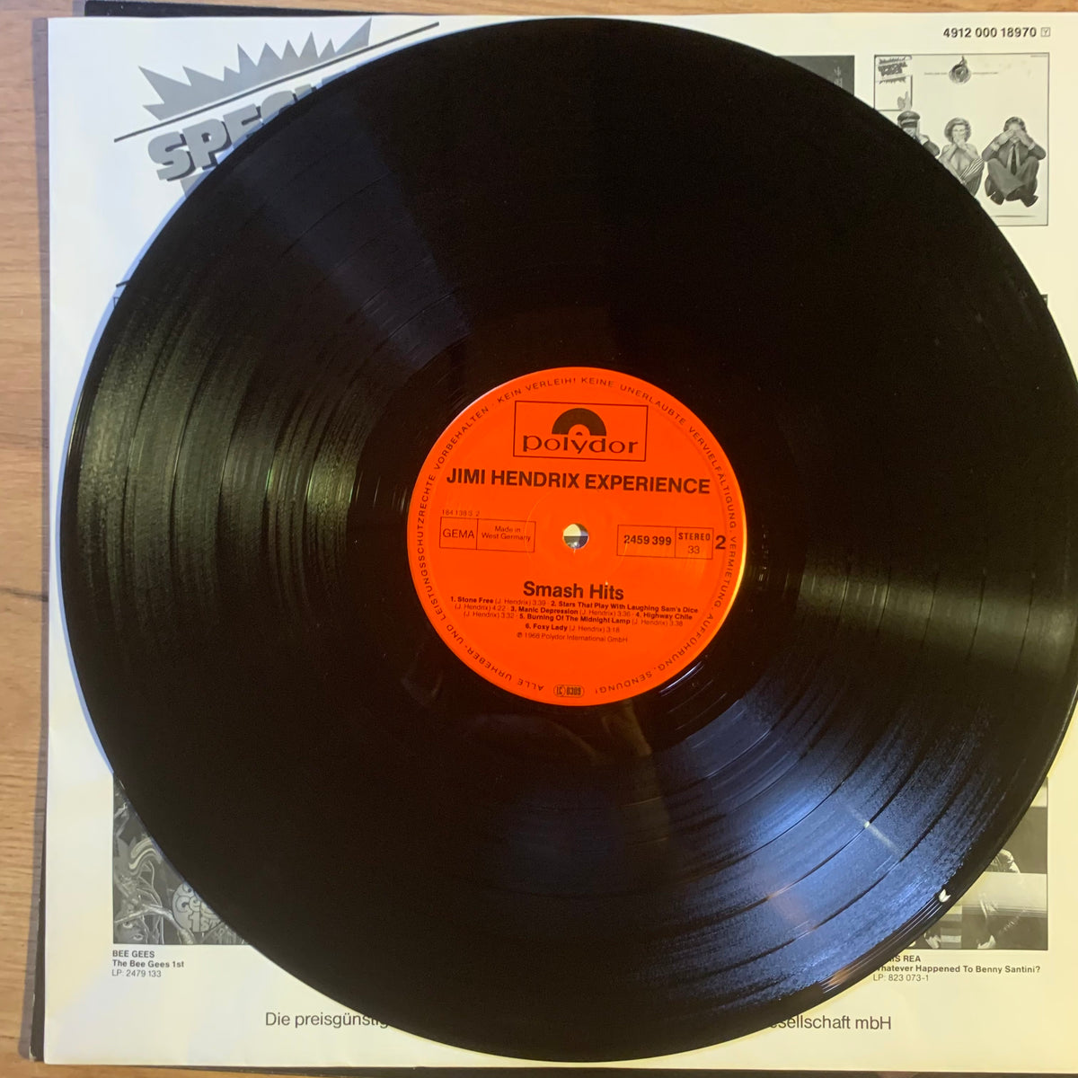 Disque et sous-pochette publicitaire