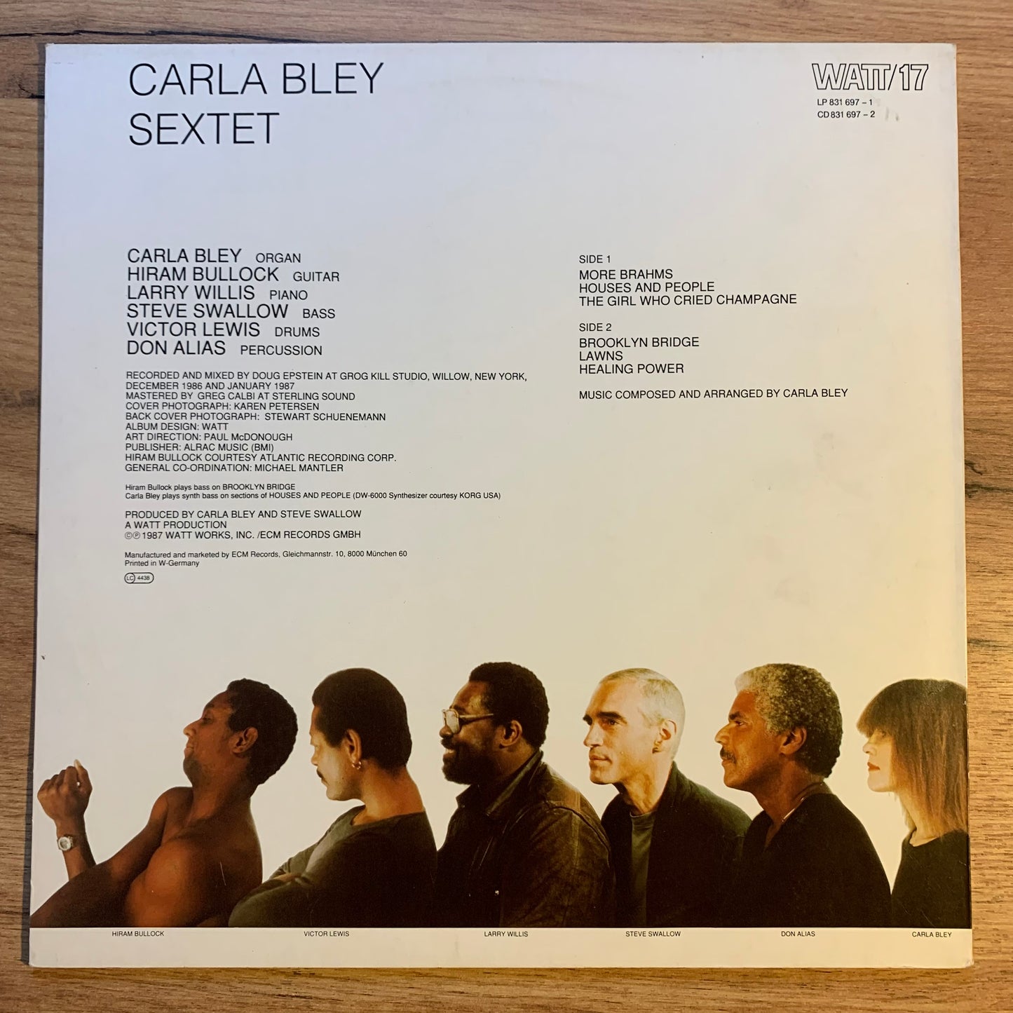 CARLA BLEY - SEXTET...OG GER 1987...VG+/VG+