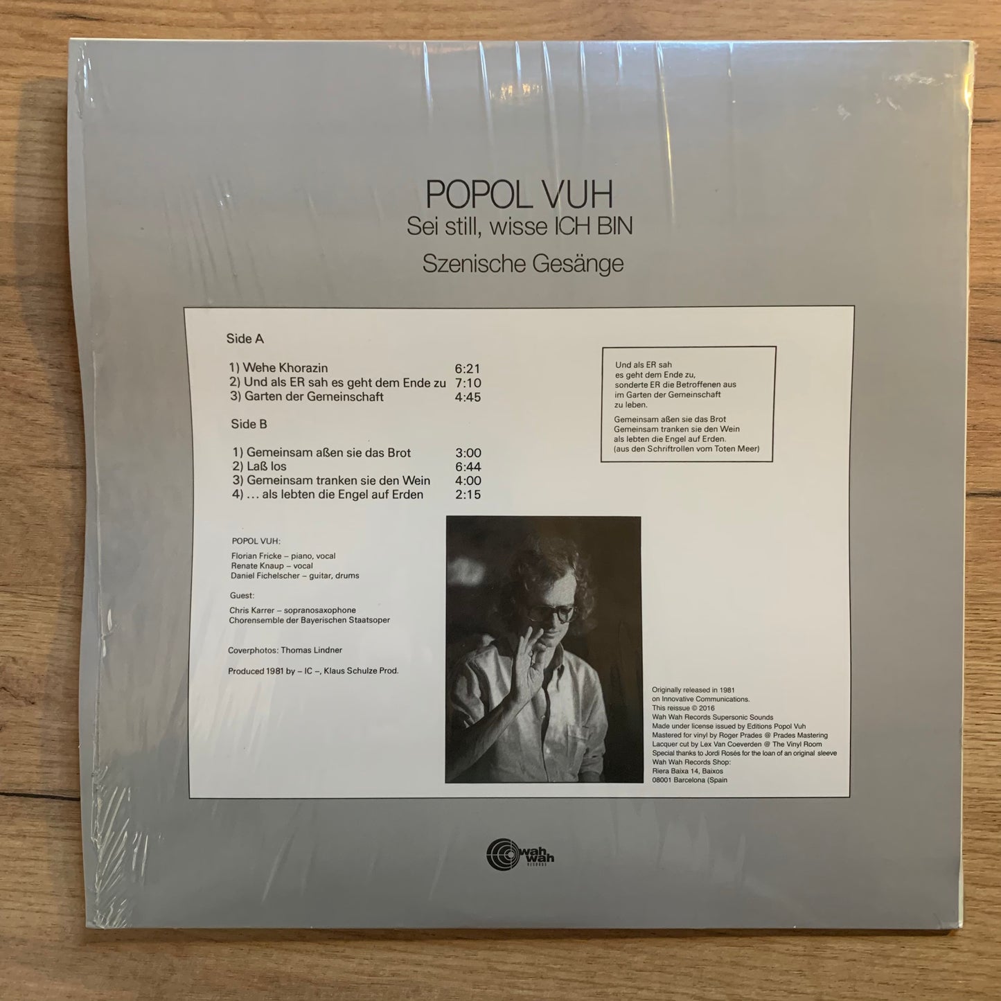 POPOL VUH - SEI STILL, WISSE ICH BIN...RE ESP 2017...VG++/VG++