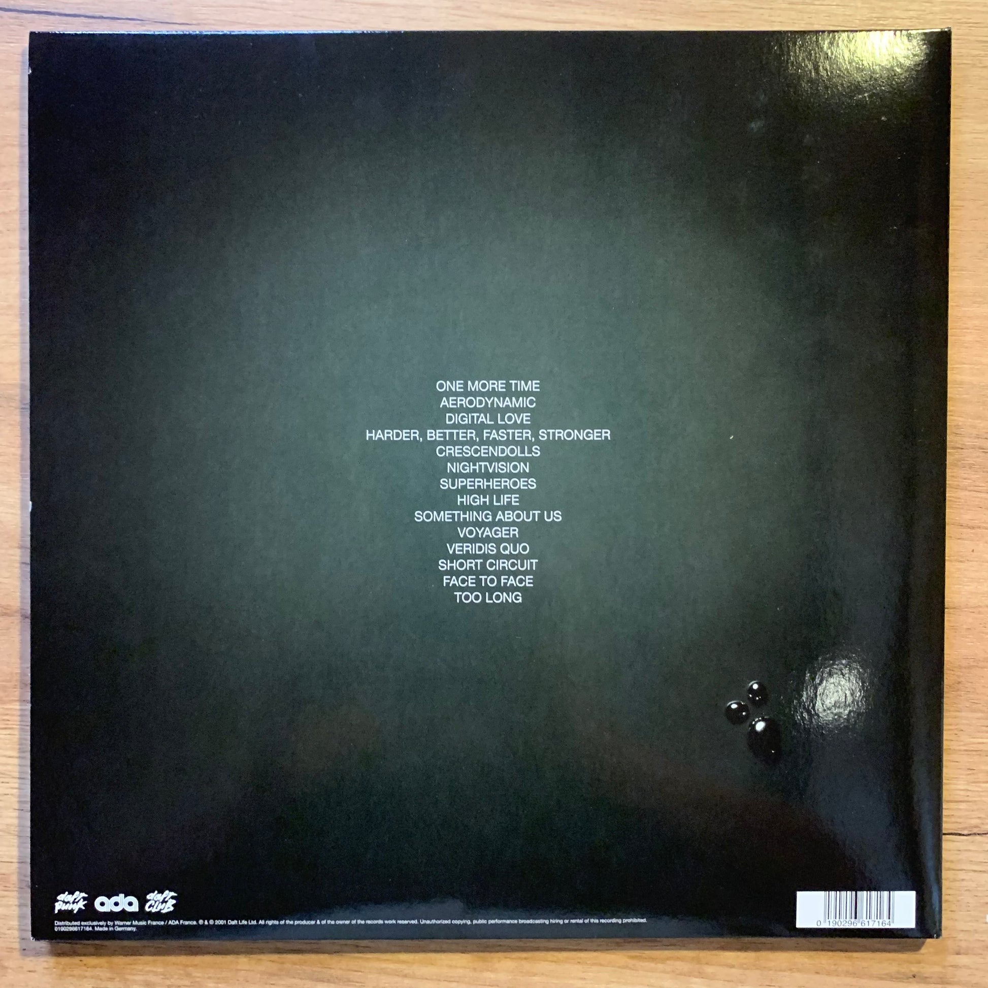 Daft Punk - Discovery - Pochette verso