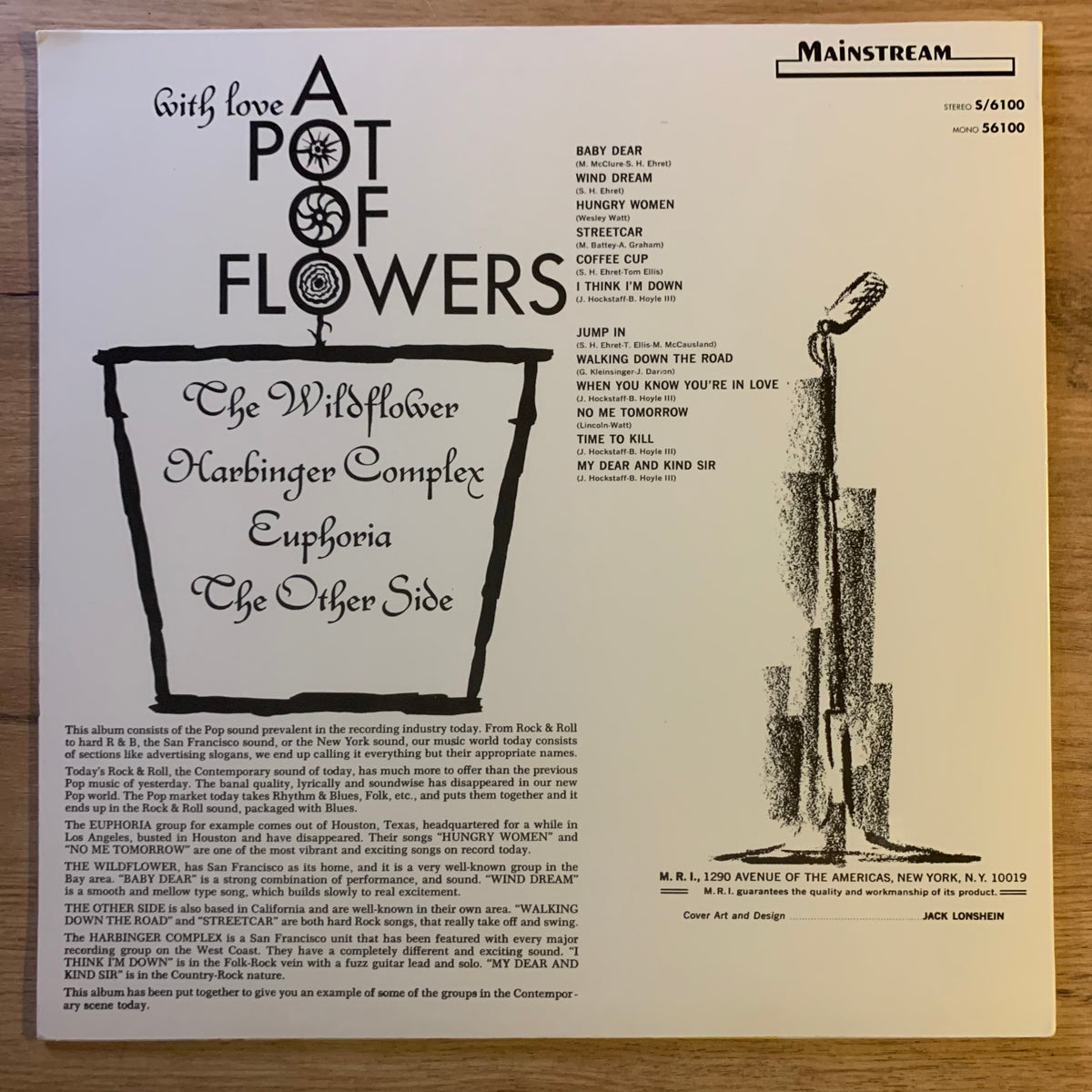 With Love A Pot of Flowers : pochette verso