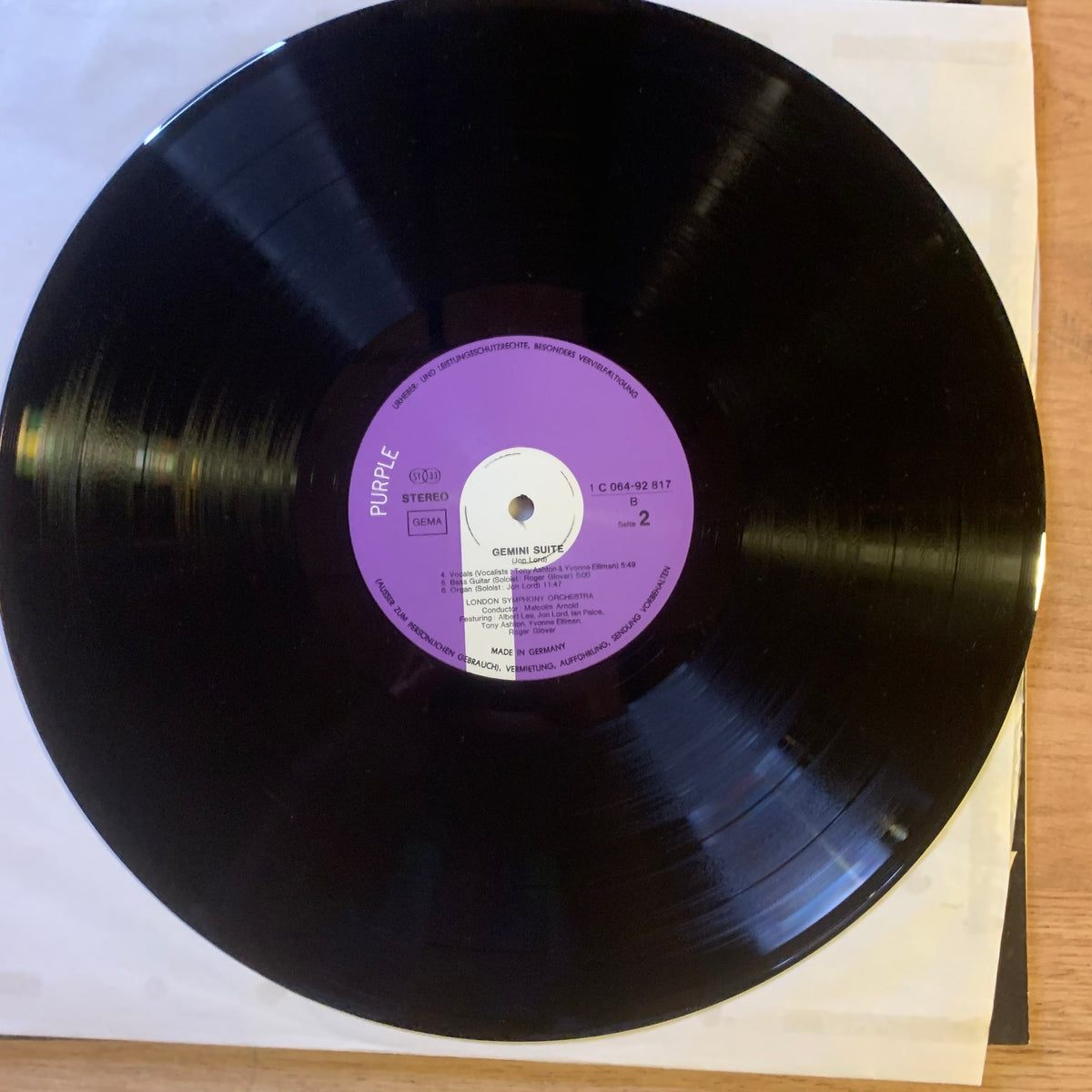 Jon Lord Gemini Suite : disque