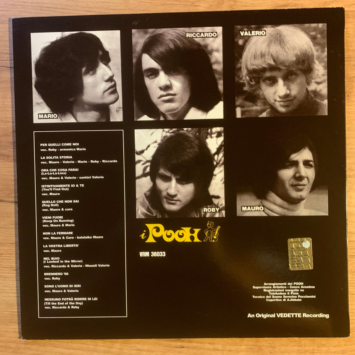 I Pooh – Per quelli come noi, pochette recto