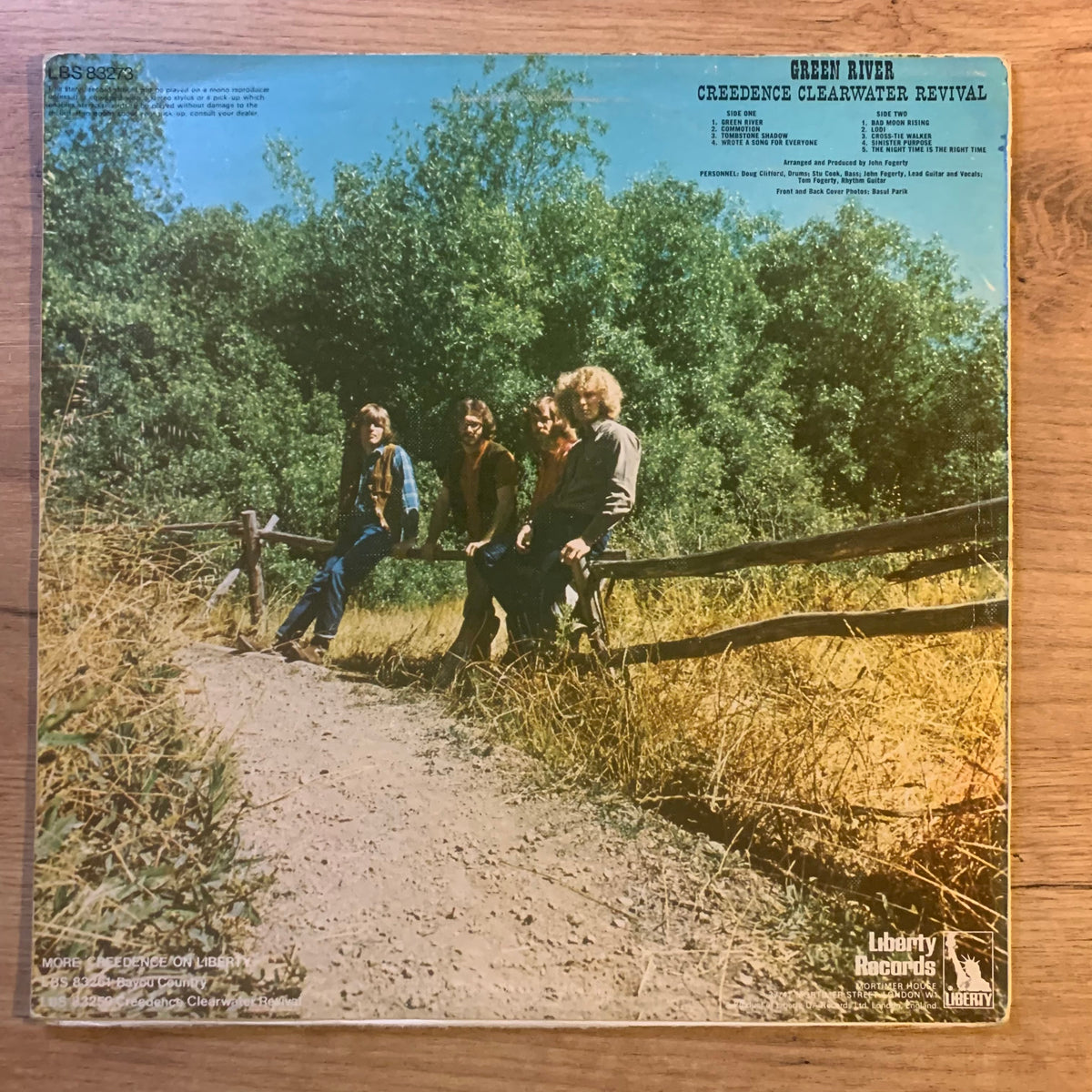 Creedence Clearwater Revival Green River : pochette verso