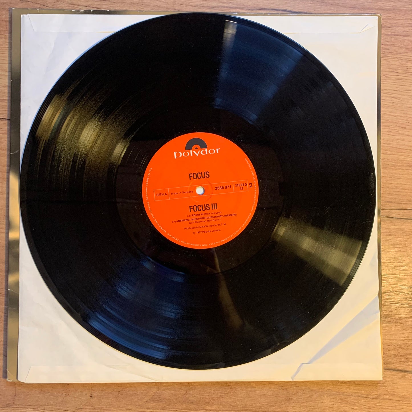FOCUS - FOCUS 3...OG GER 1972...VG+/VG+