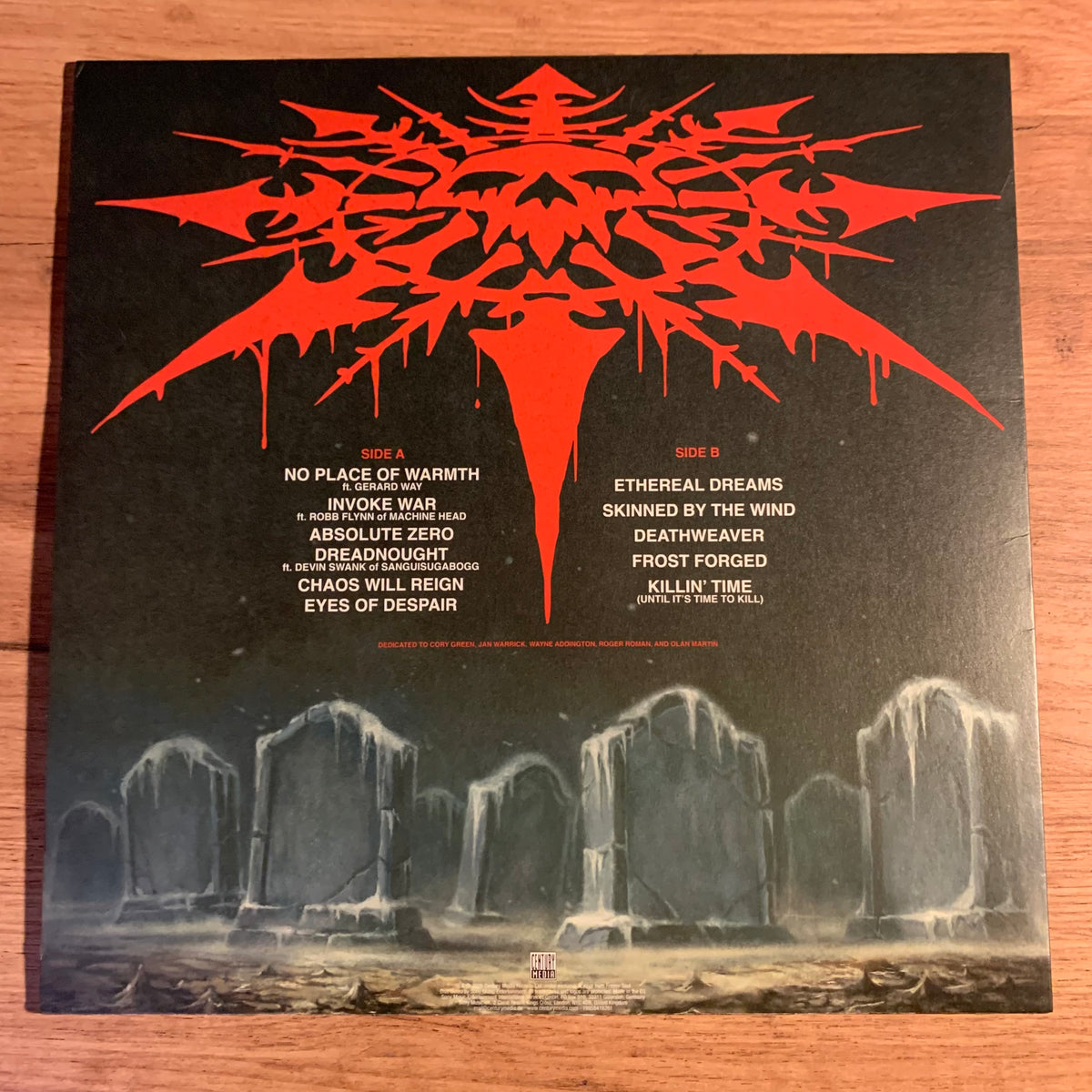 Vinyle noir Frozen Soul No Place of Warmth