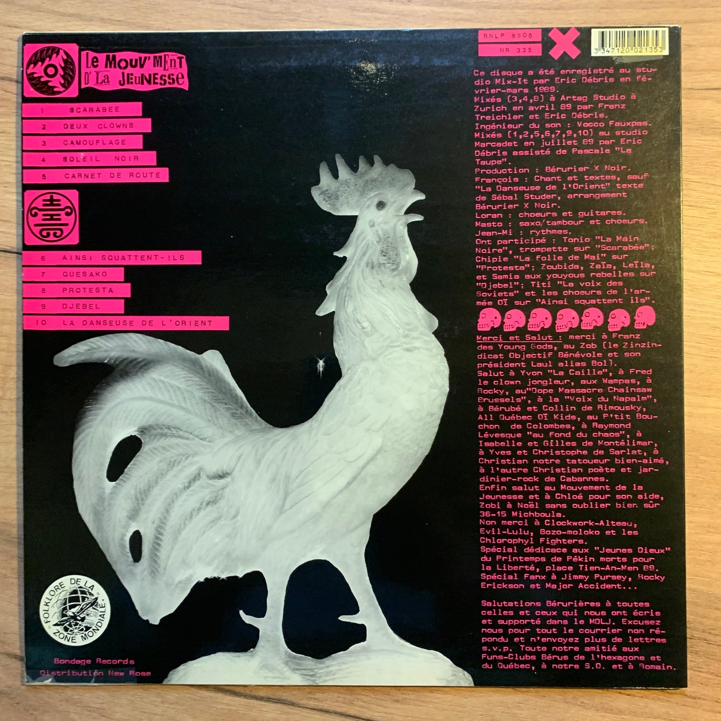 BÉRURIER NOIR - SOUVENT FAUCHÉ TOUJOURS MARTEAU !...OG FR 1989...EX/EX
