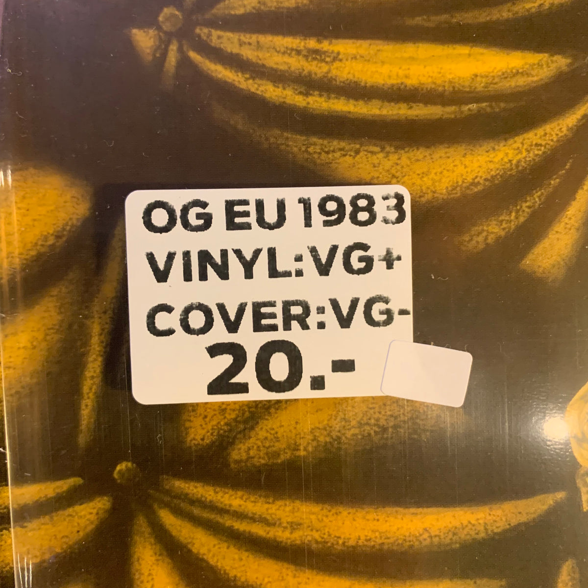 Étiquette d’état du vinyle et de la pochette