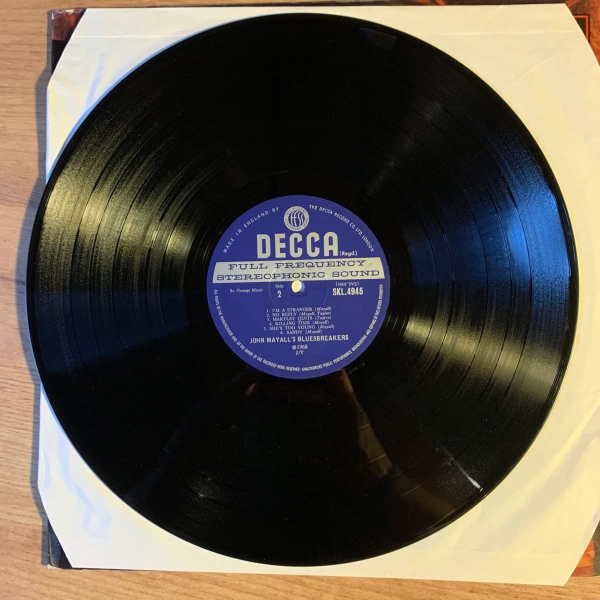 Bare Wires : vinyle et label Decca stéréo