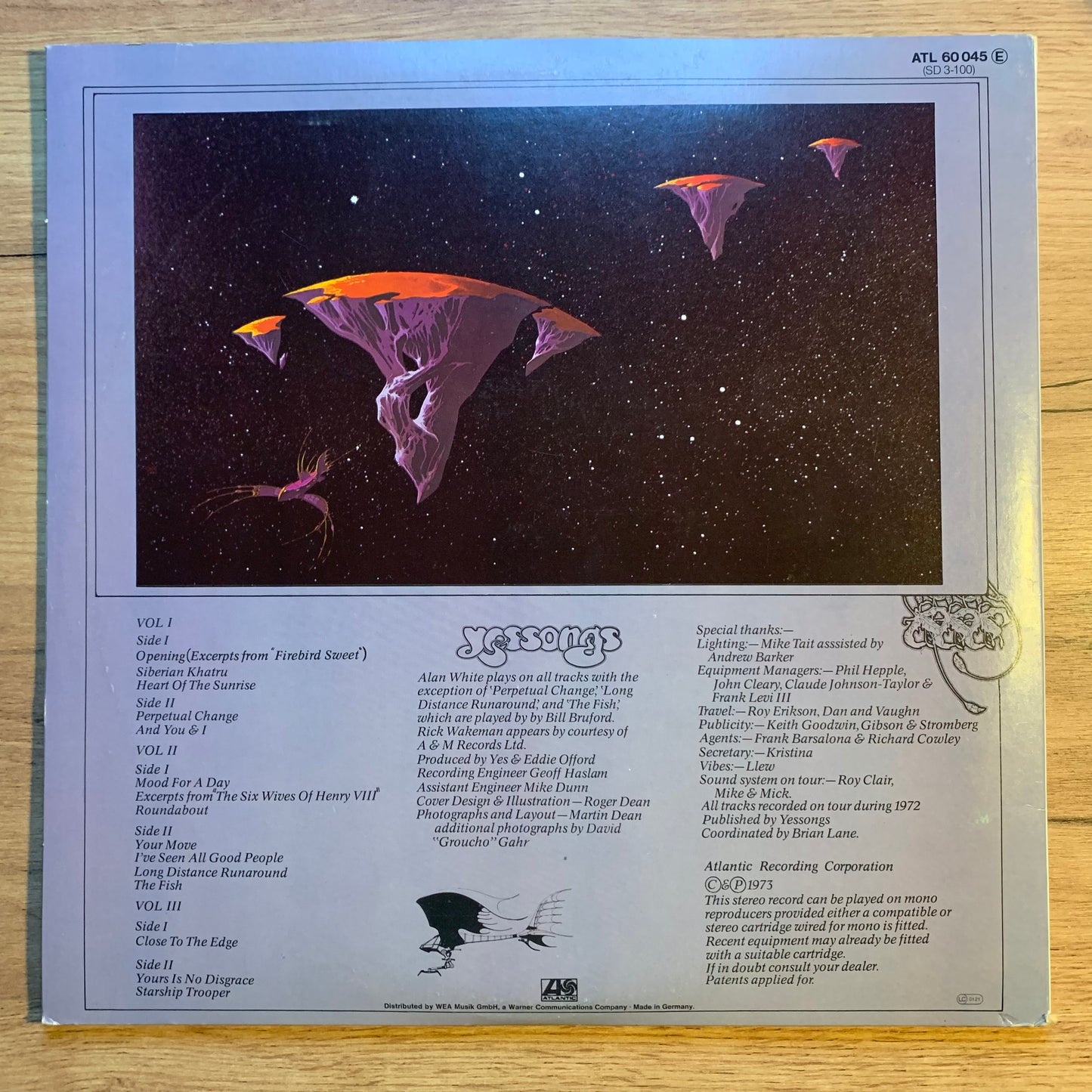 YES - YESSONGS...RE GER...VG++/VG