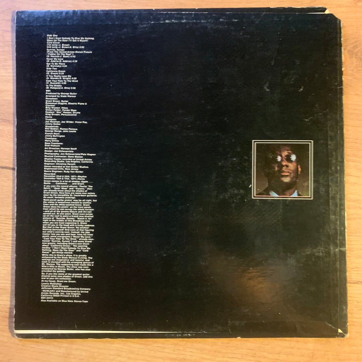 Grant Green – Shades of Green, pochette verso
