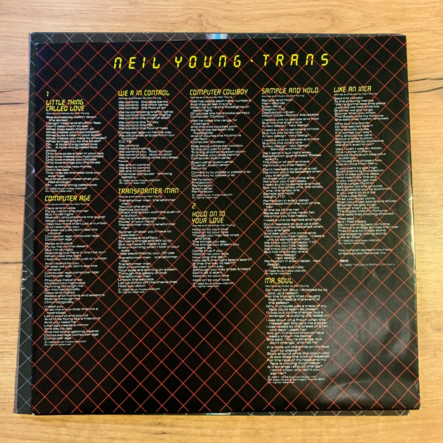 Neil Young - Trans - Insert paroles