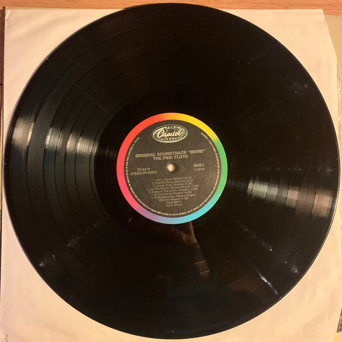 Pink Floyd - More, disque Capitol ST-6318