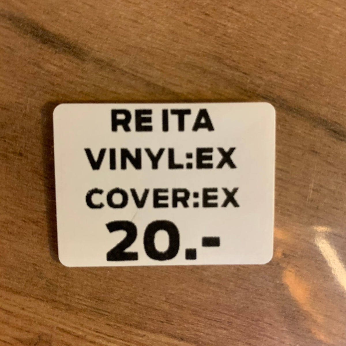 Étiquette RE ITA, disque EX, pochette EX, 20 CHF
