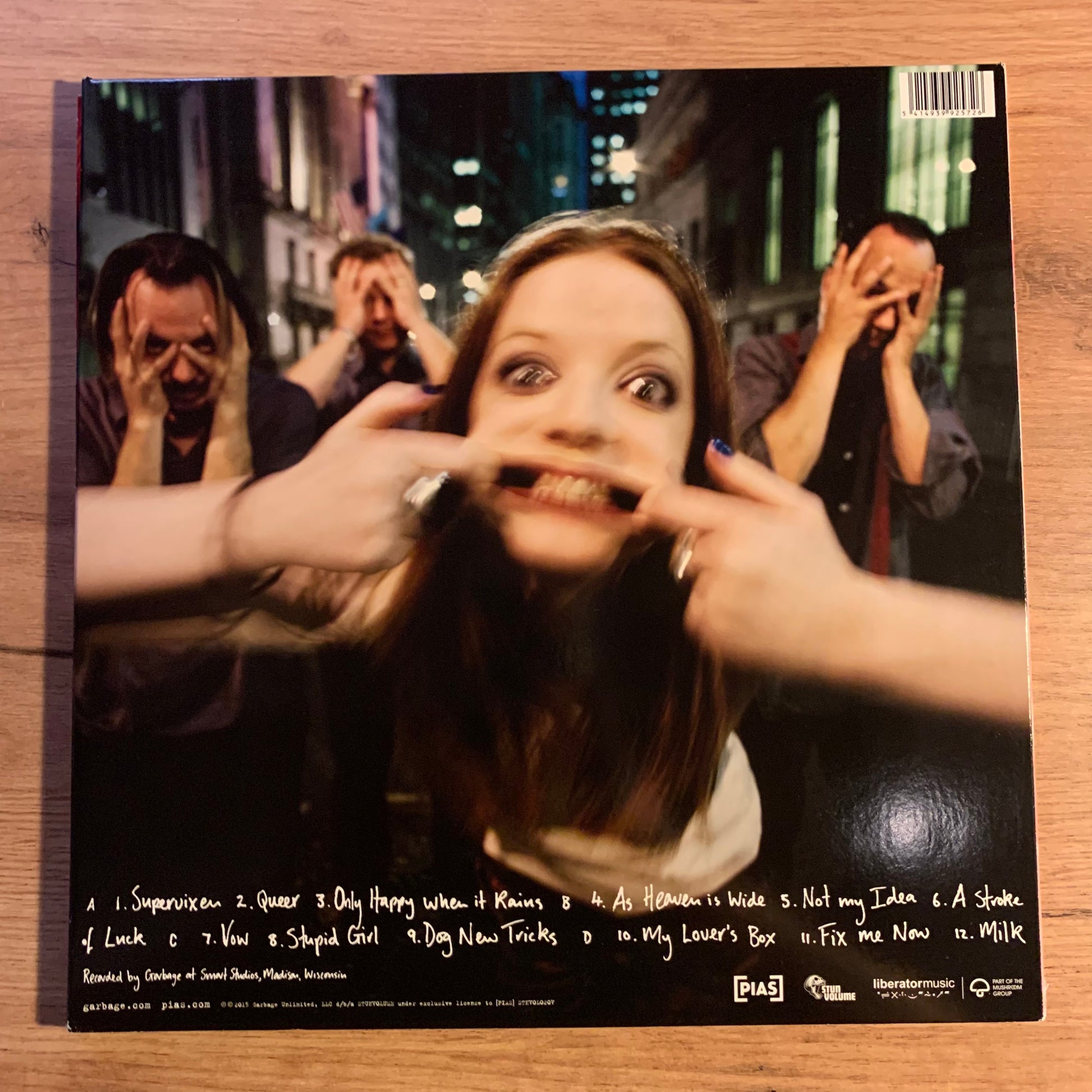 Pochette recto - Garbage Garbage RE US 2015 Red Vinyl