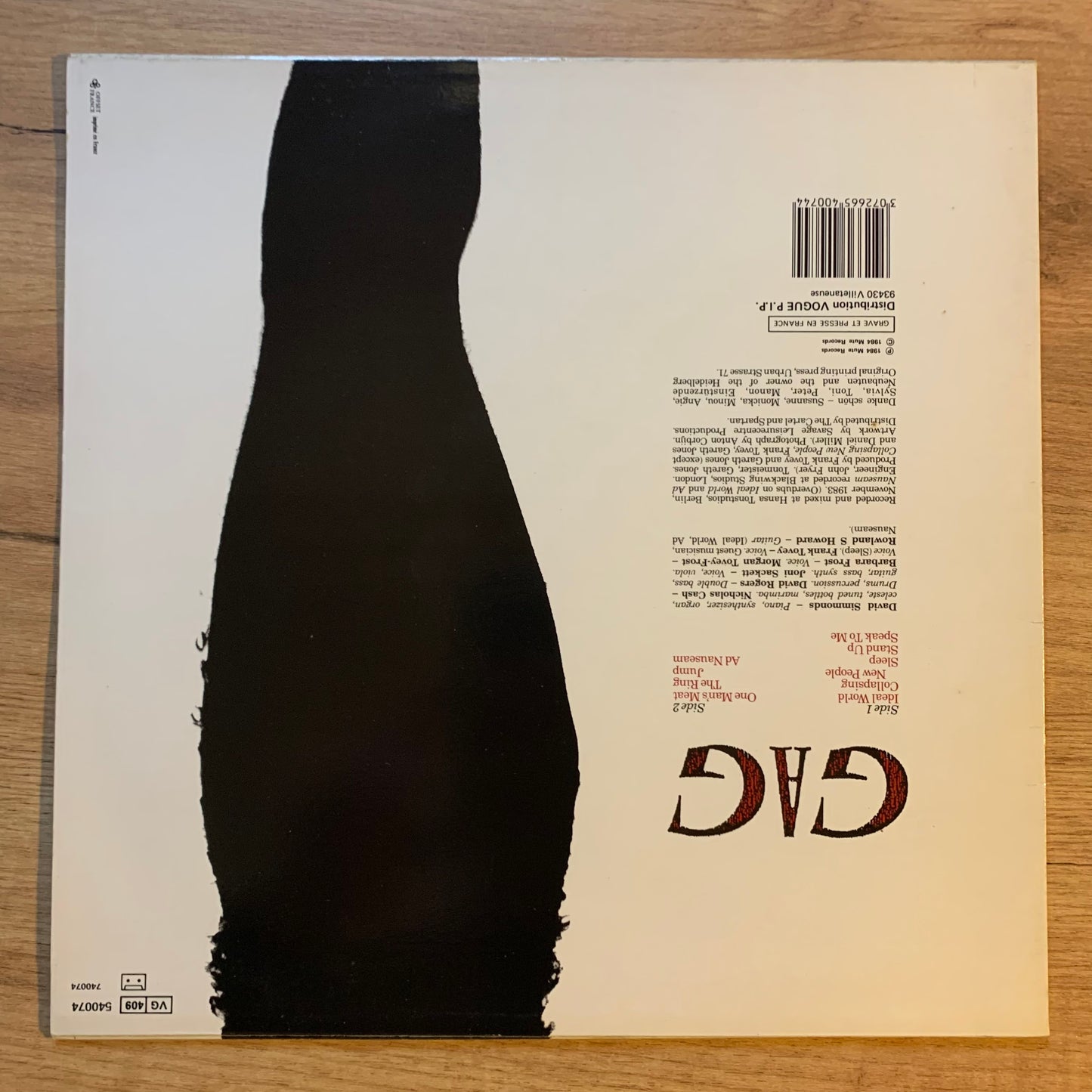 FAD GADGET - GAG...OG FR 1984...EX/VG+
