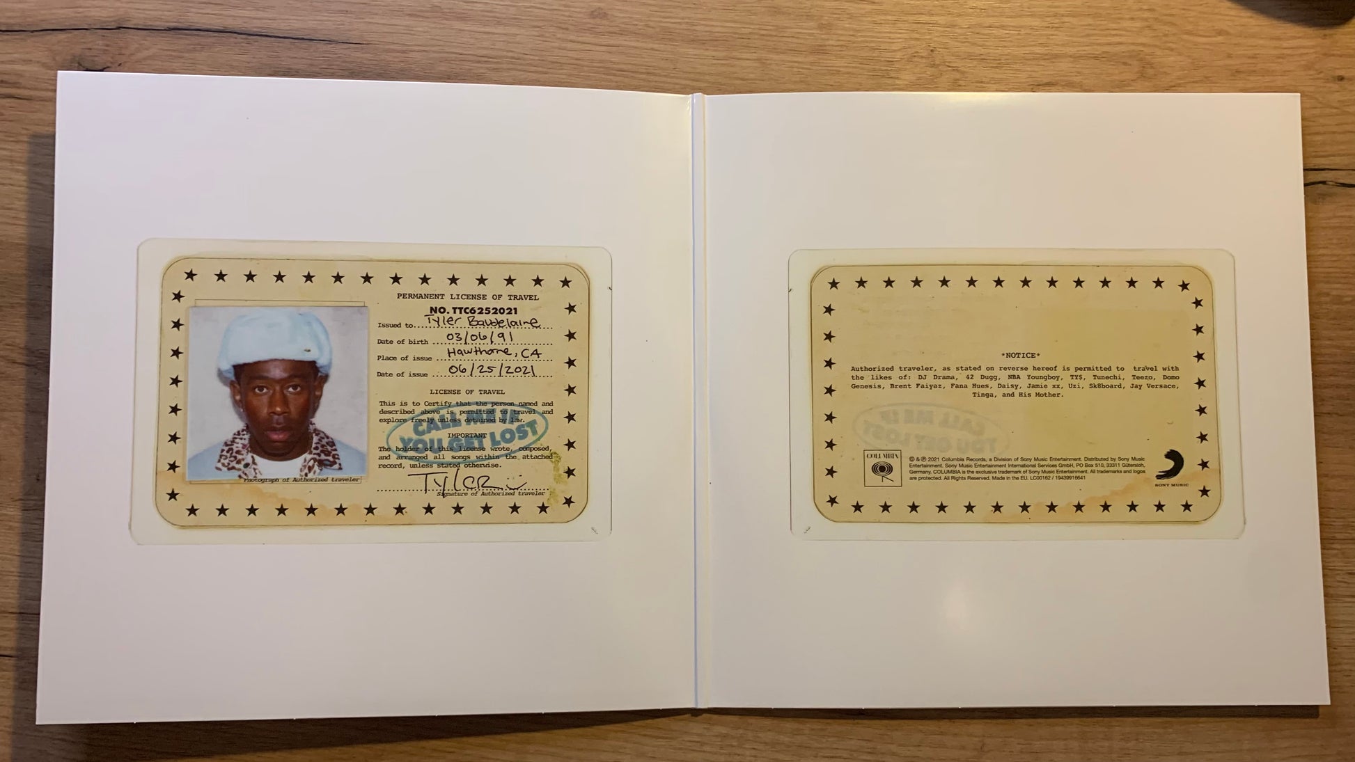 Tyler, The Creator - Call Me If You Get Lost - Insert crédits complet