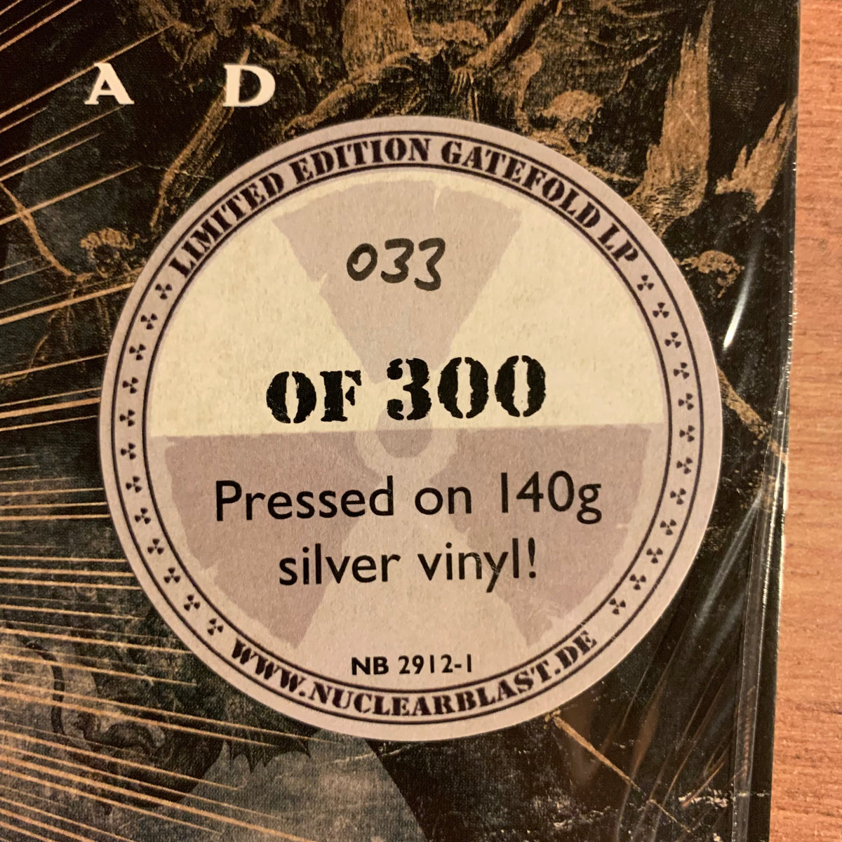 Pochette recto Belphegor Conjuring the Dead et autocollant numéroté