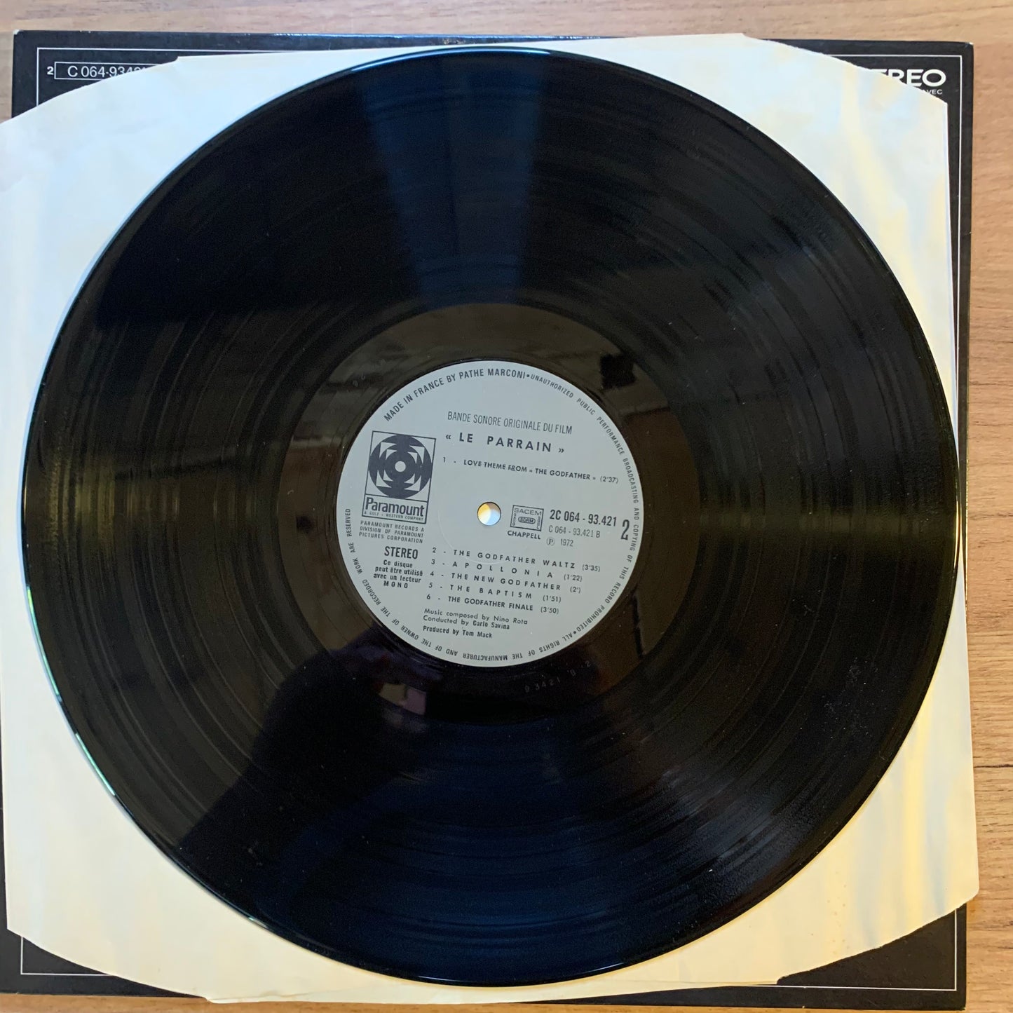 LE PARRAIN (THE GODFATHER OST)...OG FR 1972...VG+/VG+