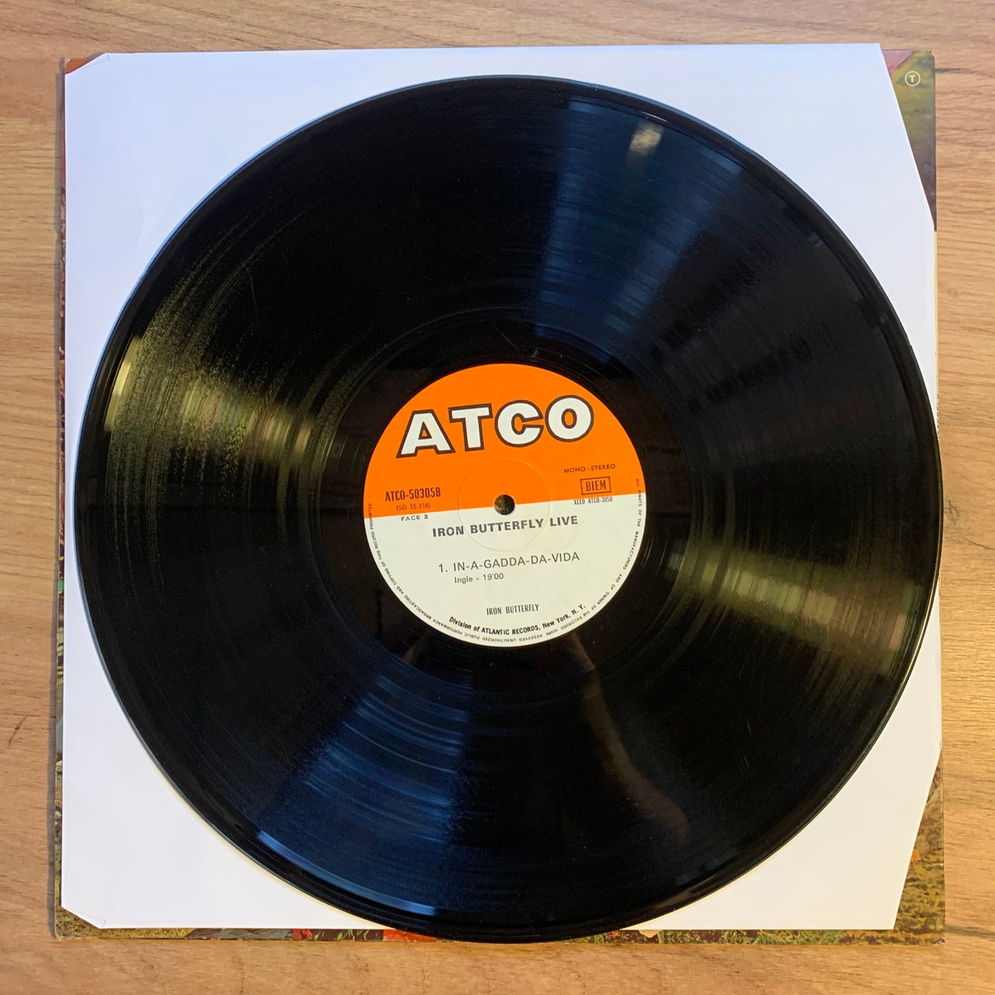 IRON BUTTERFLY - LIVE...OG FR 1970...VG/VG++