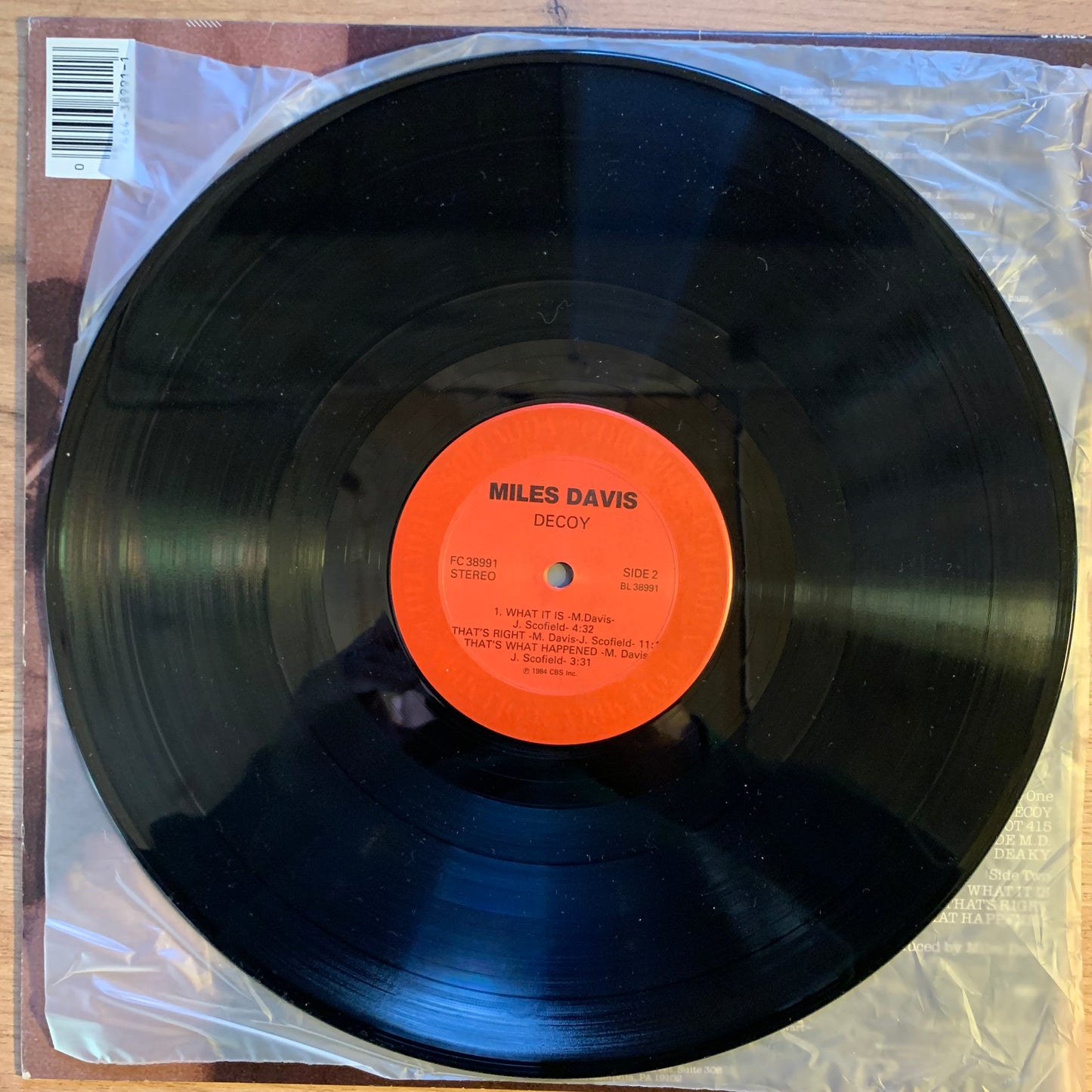 MILES DAVIS - DECOY...OG CAN 1984...VG+/VG+