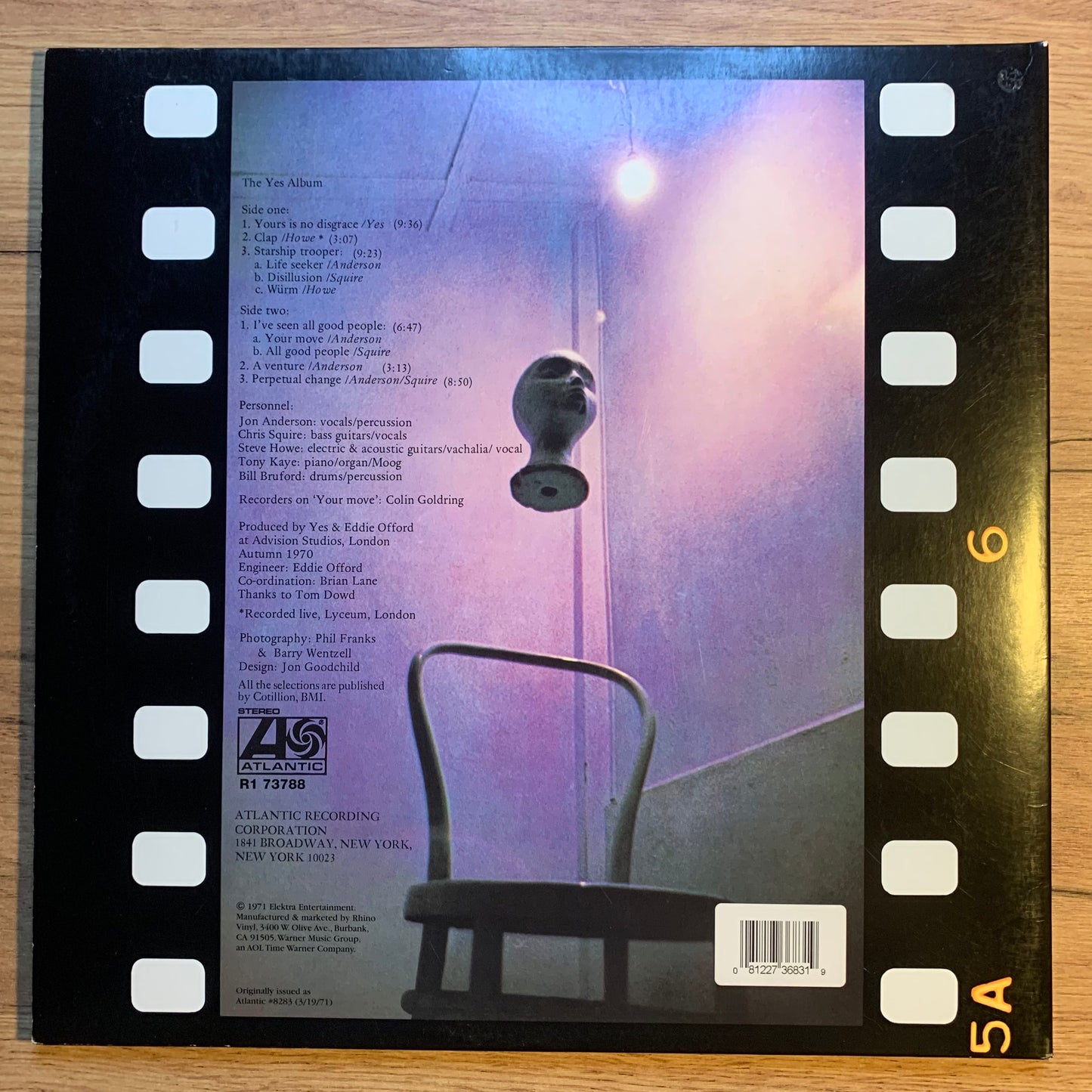 YES - THE YES ALBUM...RE US 2003...VG+/VG+