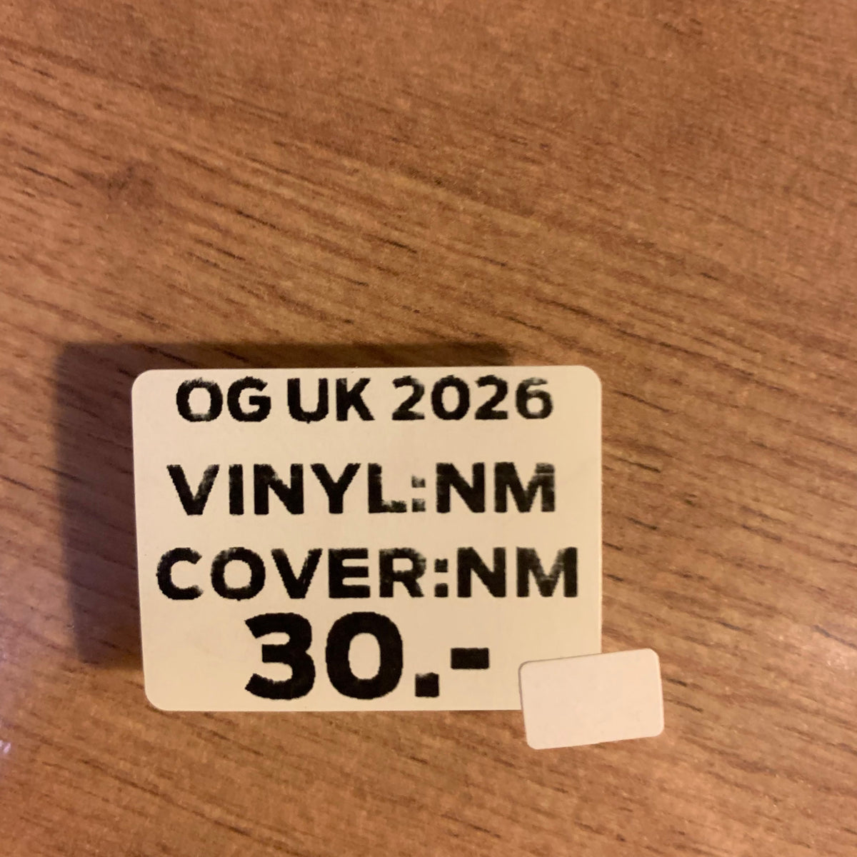 Étiquette état OG UK 2026 NM NM
