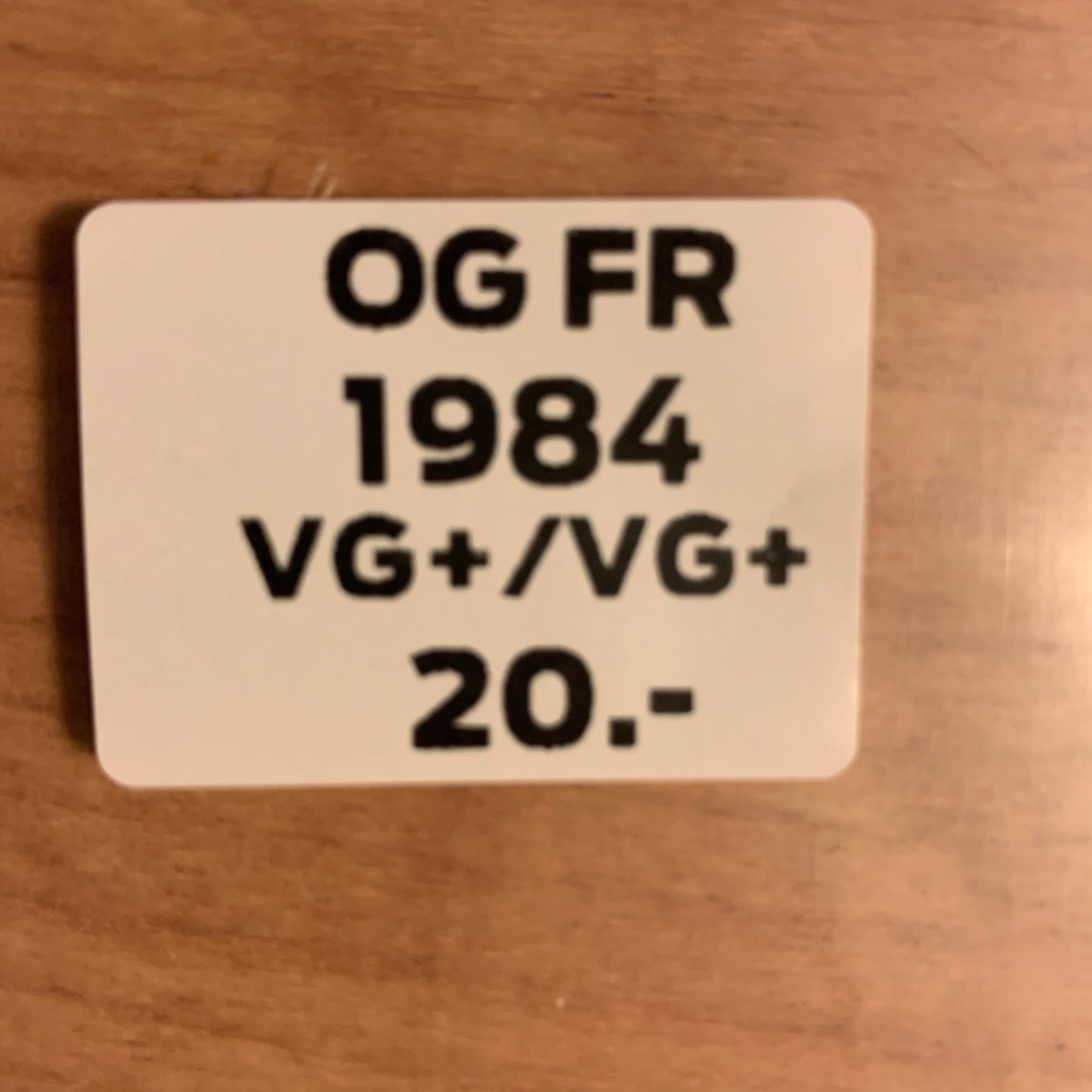 MARILLION - FUGAZI...OG FR 1984...VG+/VG+