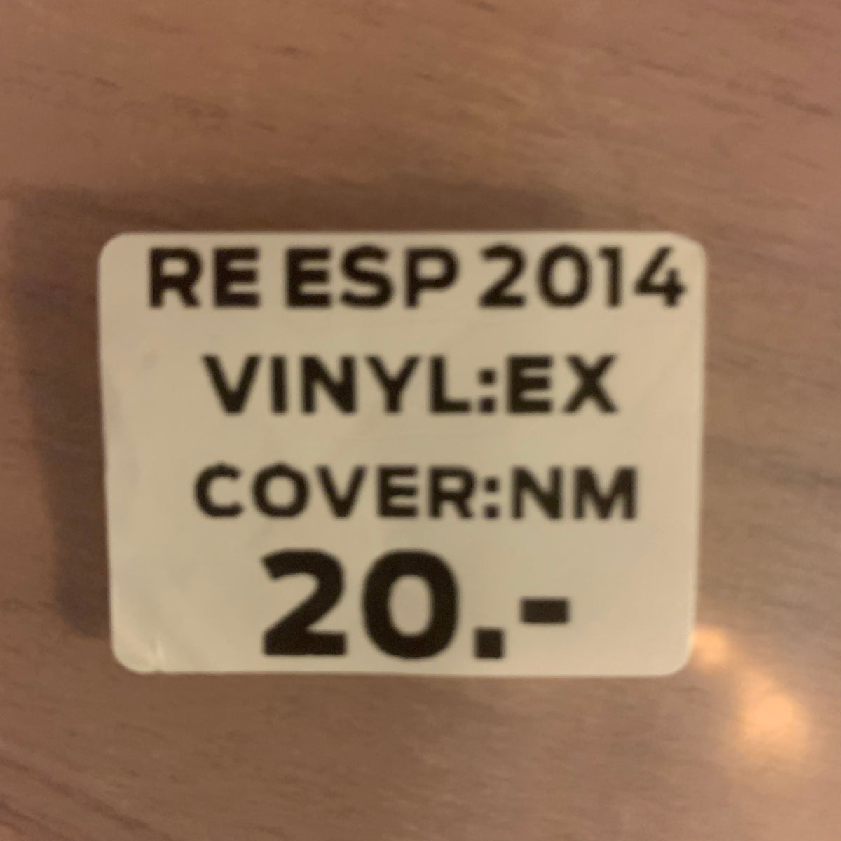 Étiquette état : RE ESP 2014, disque EX, pochette NM, 20 CHF